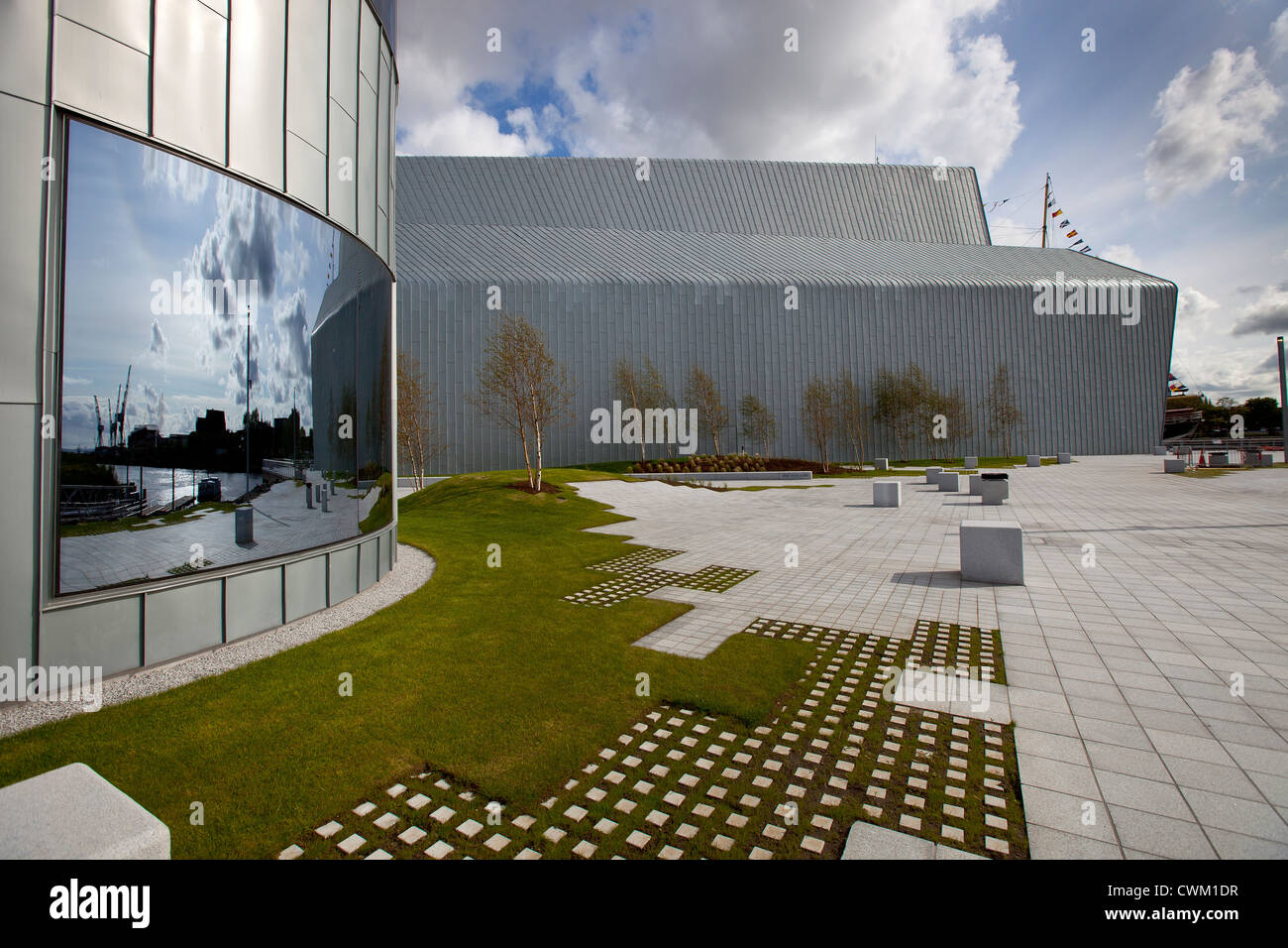 Le Riverside Museum, Glasgow. Conçu par l'architecte irakienne Zaha Hadid. Banque D'Images