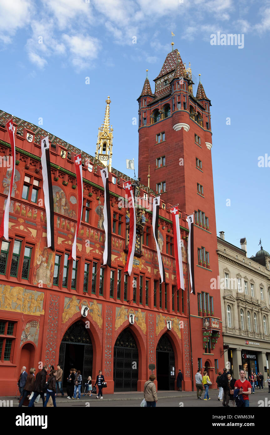 Hôtel de ville de Bâle (Rathaus), Suisse. Banque D'Images