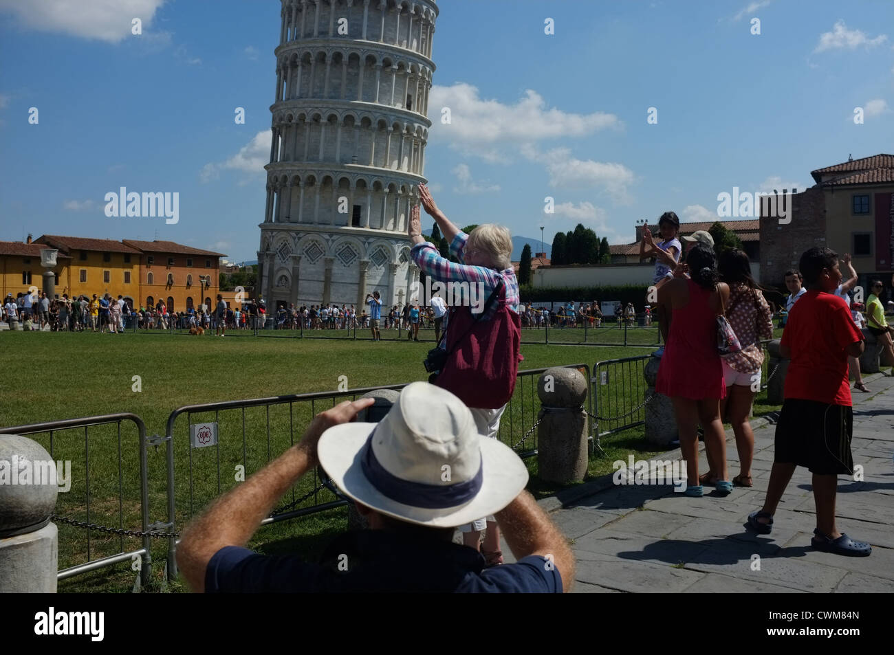 Une illusion d'optique à Pise, Italie Banque D'Images