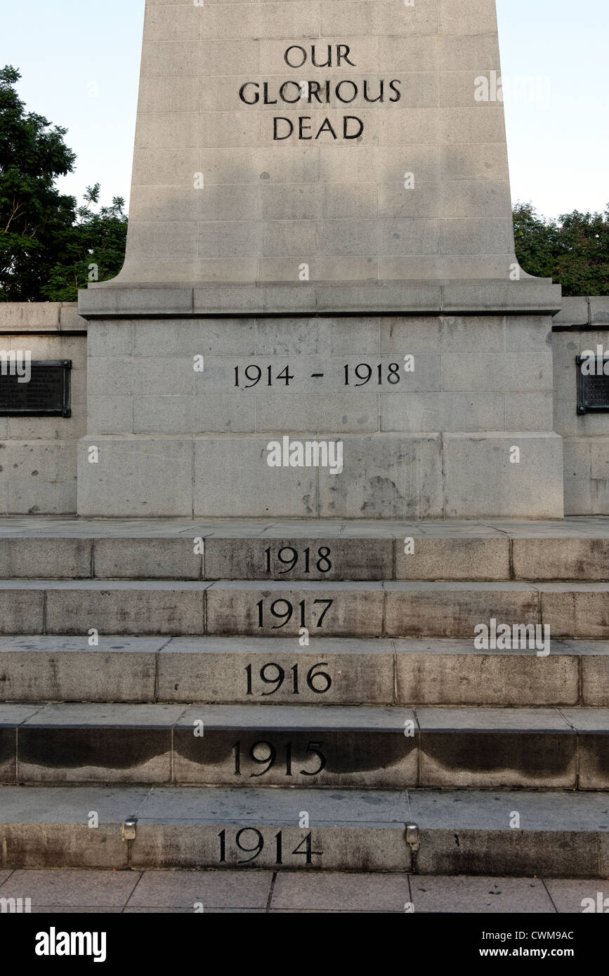 1914-1918 Première Guerre mondiale memorial à Singapour Banque D'Images
