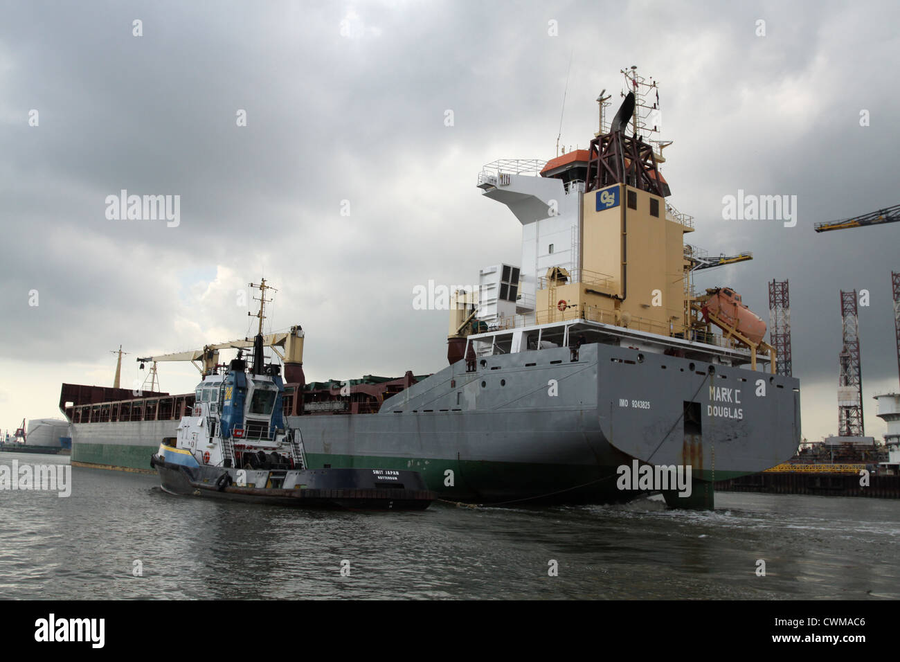 Île de Man-flag 19 465 tpl cargo sec Mark C au port de Rotterdam Banque D'Images
