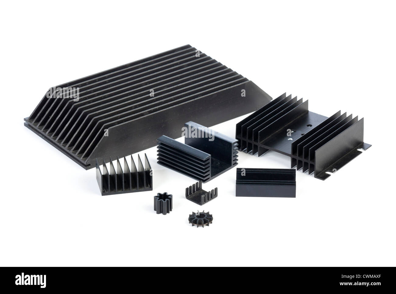 Dissipateurs thermiques en aluminium extrudé Banque D'Images