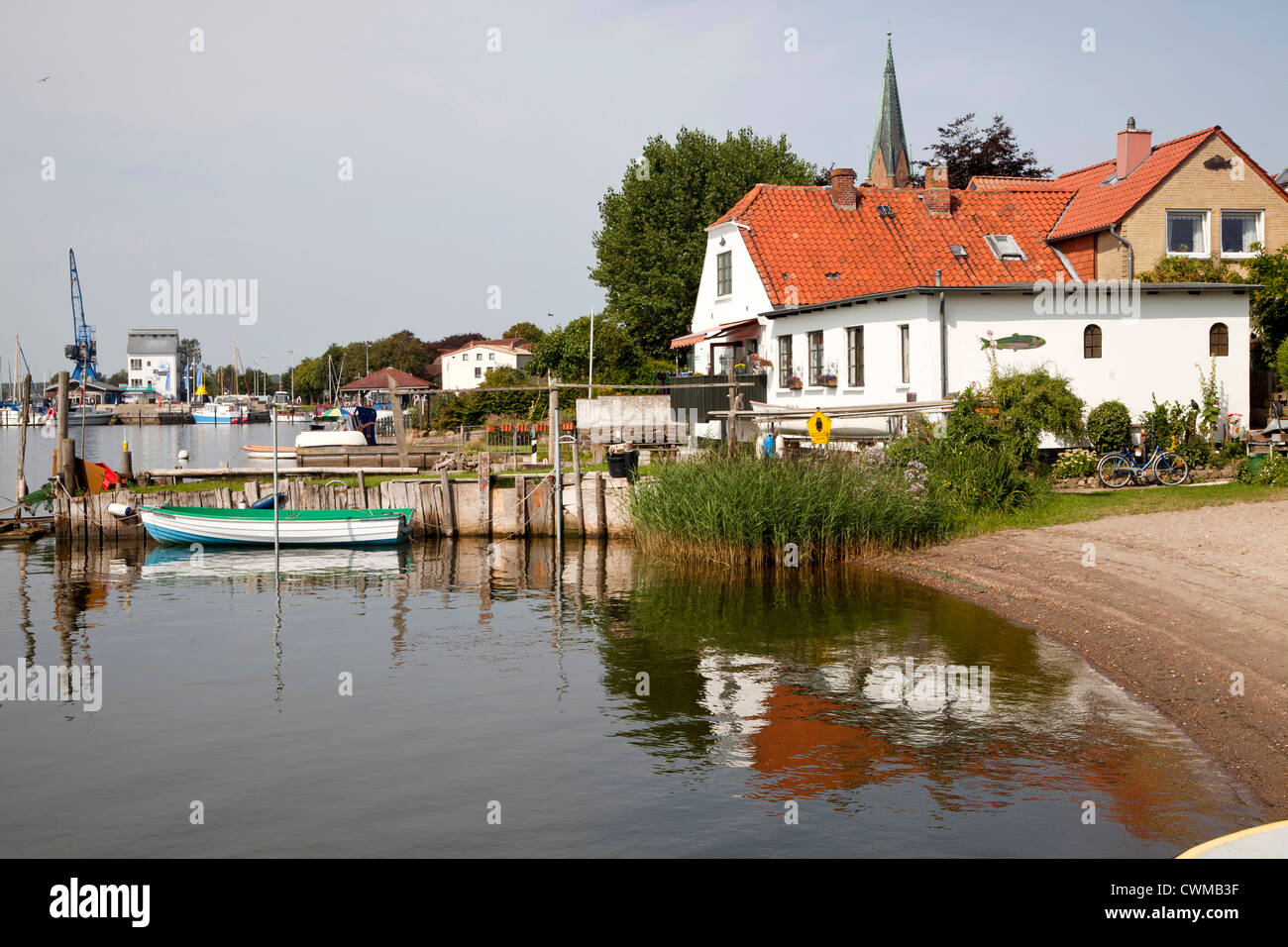 Petite baie au trimestre de pêche Holm à Schleswig, Schleswig-Holstein, Allemagne, Europe Banque D'Images