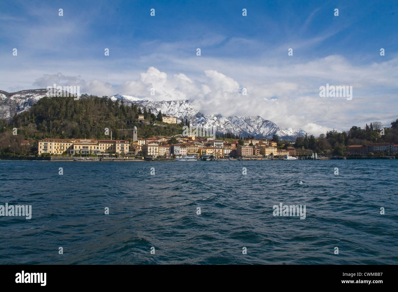 L'Italie, Como, vue de ville avec le lac de Côme Banque D'Images