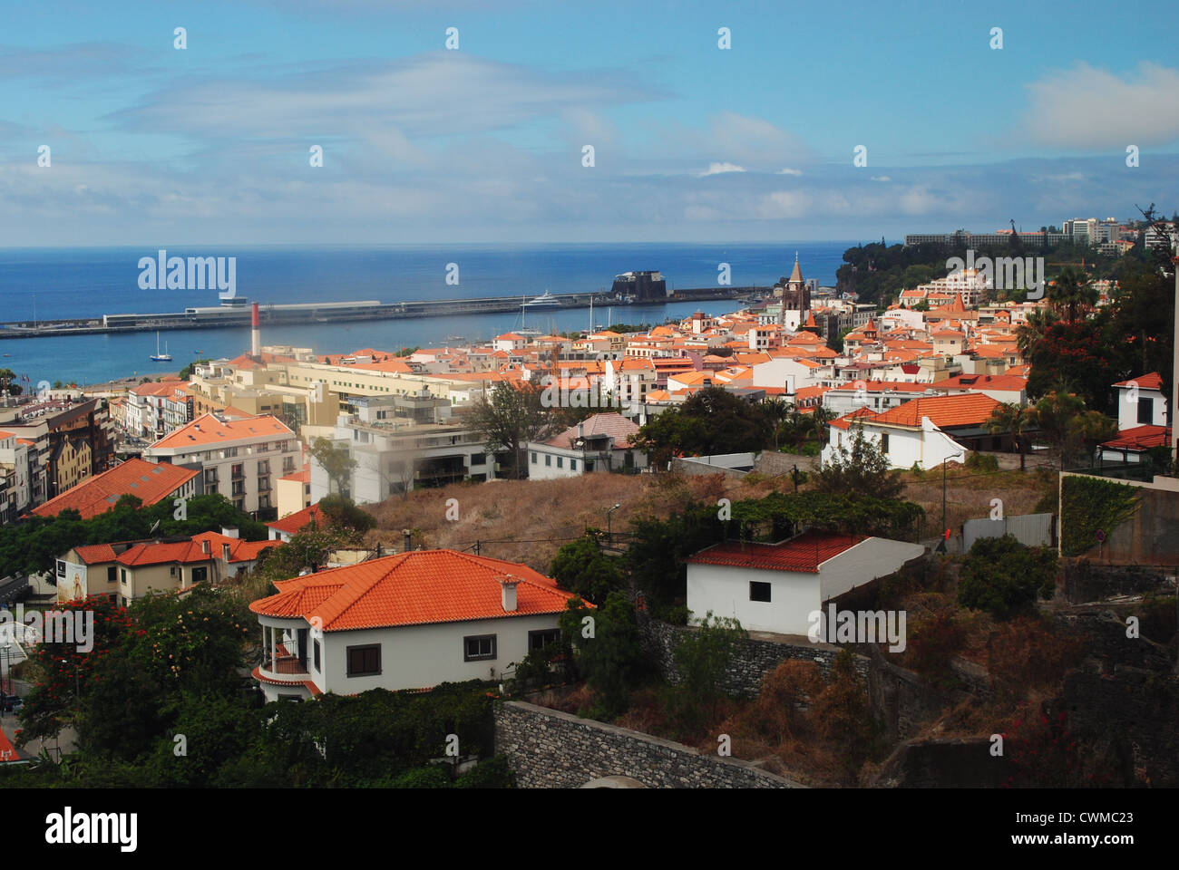 Vue sur la vieille ville de Funchal Banque D'Images