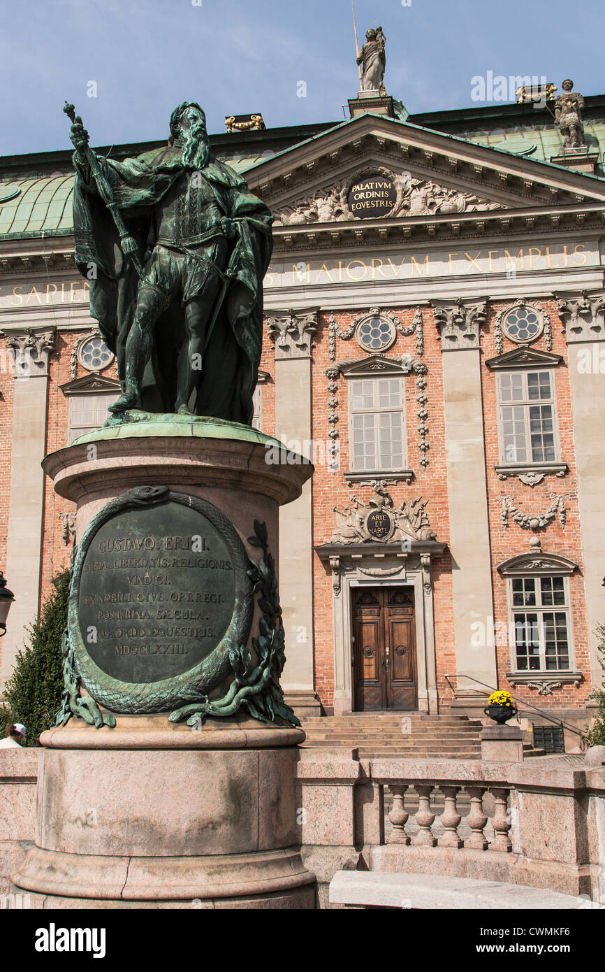 Vue sur l'architecture historique tour à Stockholm, Suède Banque D'Images