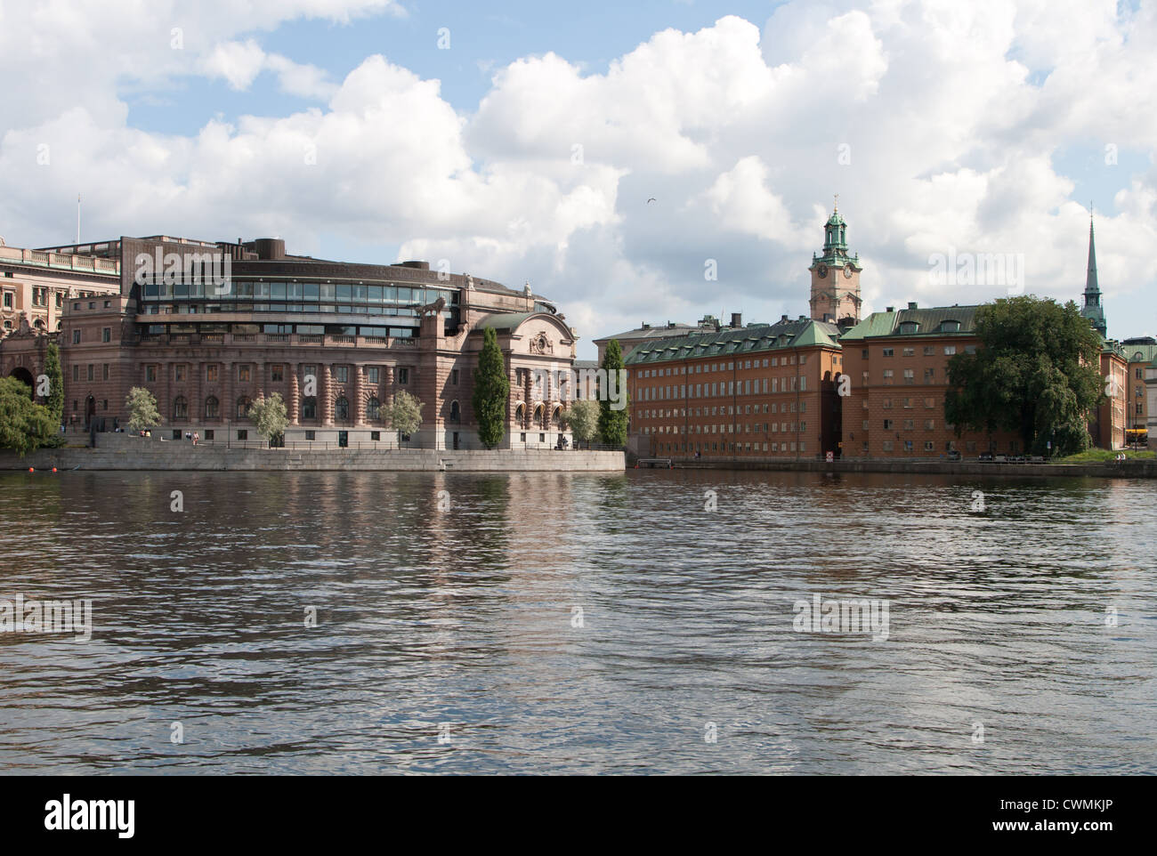 Vue sur l'architecture historique tour à Stockholm, Suède Banque D'Images