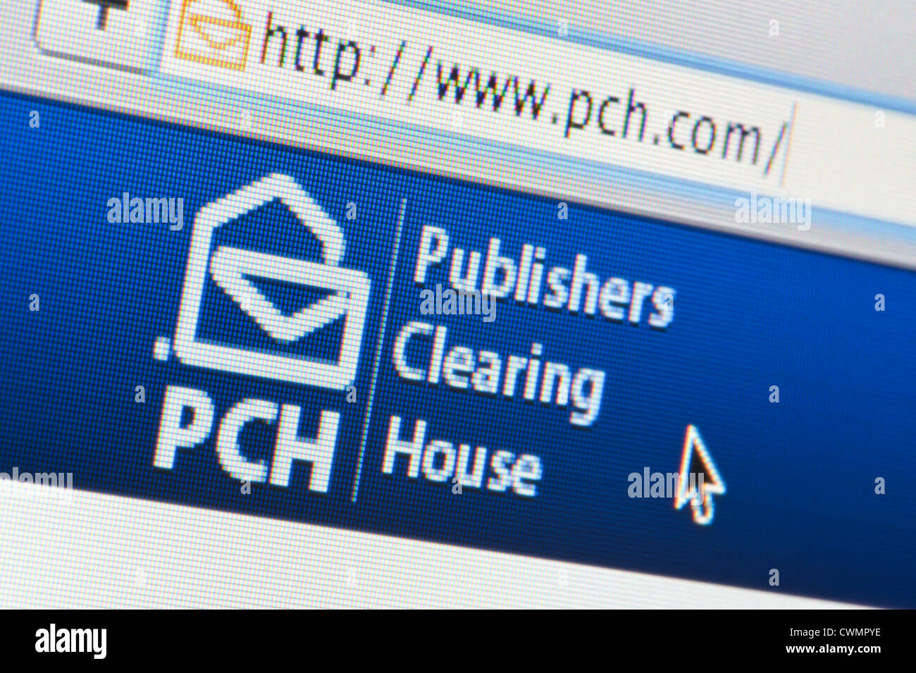 Close up of Publishers Clearing House logo tel que vu sur son site web. (Usage éditorial uniquement : -Print,TV, e-book et le comité éditorial du site) Banque D'Images