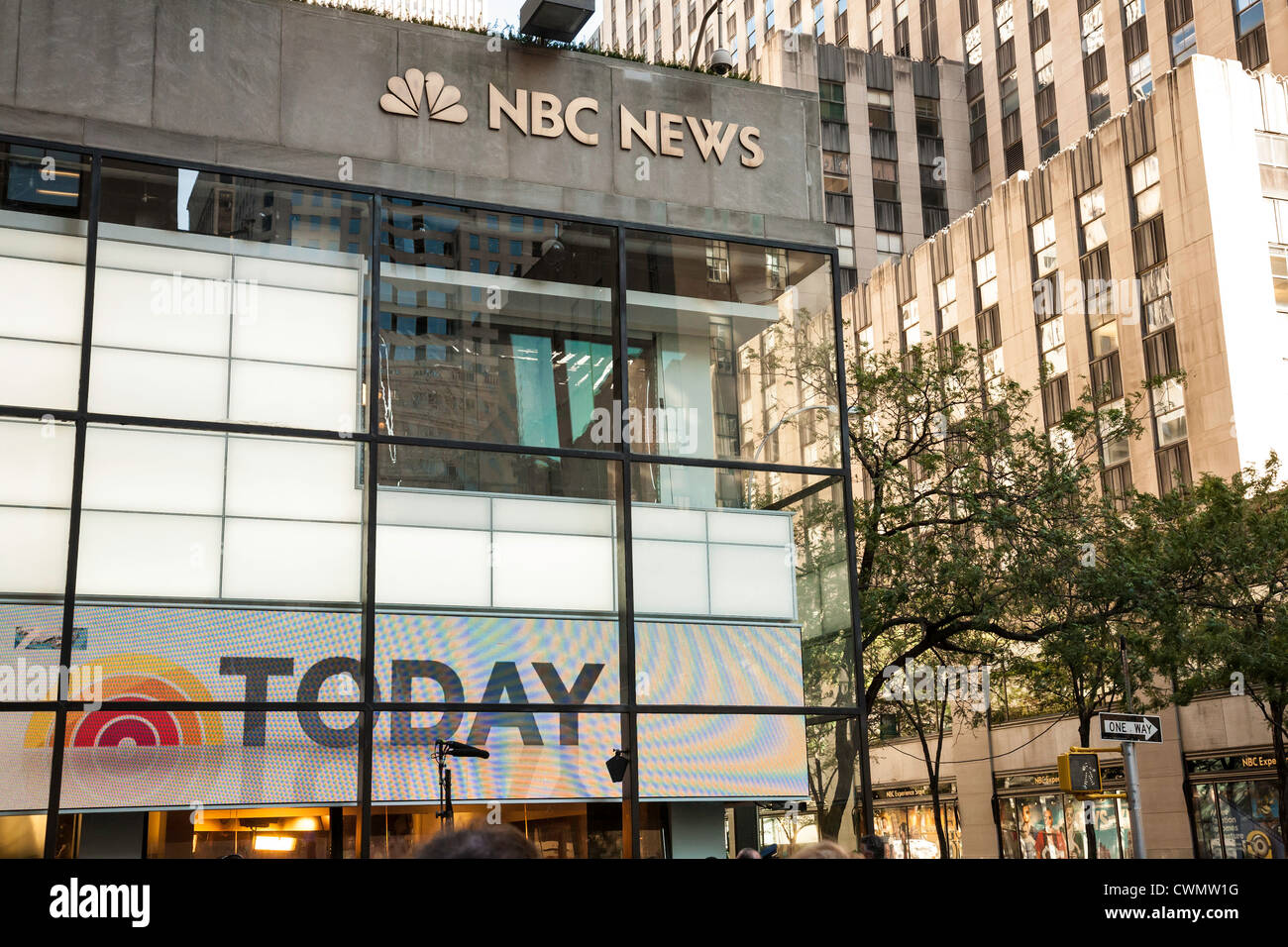 Et aujourd'hui, NBC News Studio dans le Rockefeller Center, NEW YORK, USA Banque D'Images