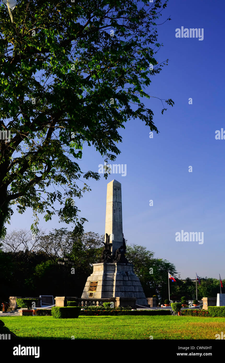 Le Dr Jose Rizal's monument à Luneta, Manille, Philippines Banque D'Images