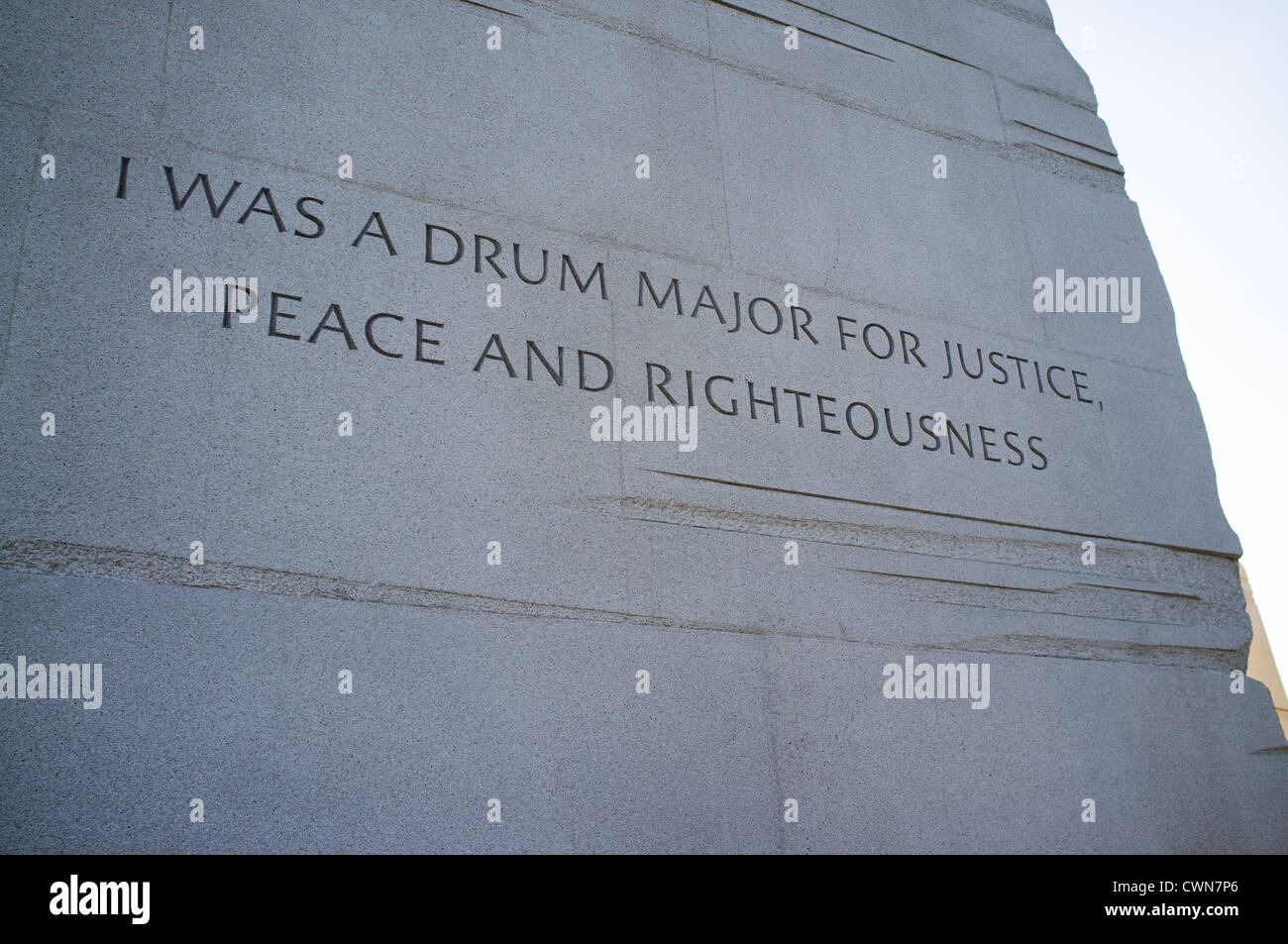 L'inscription sur la controversée Martin Luther King Jr Memorial à Washington DC Banque D'Images