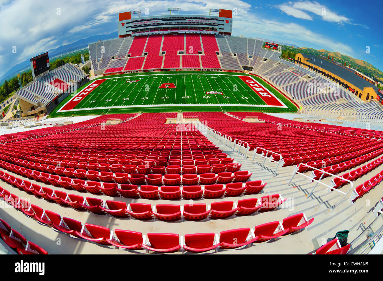 Le stade de football de l'Université de l'Utah à Salt Lake City, Utah, États-Unis d'Amérique. Banque D'Images