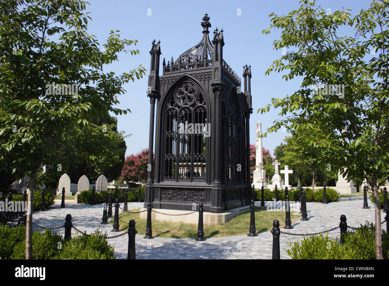 Tombeau du président James Monroe, cinquième président des États-Unis, à Hollywood cemetery. Richmond, Virginie, USA Banque D'Images