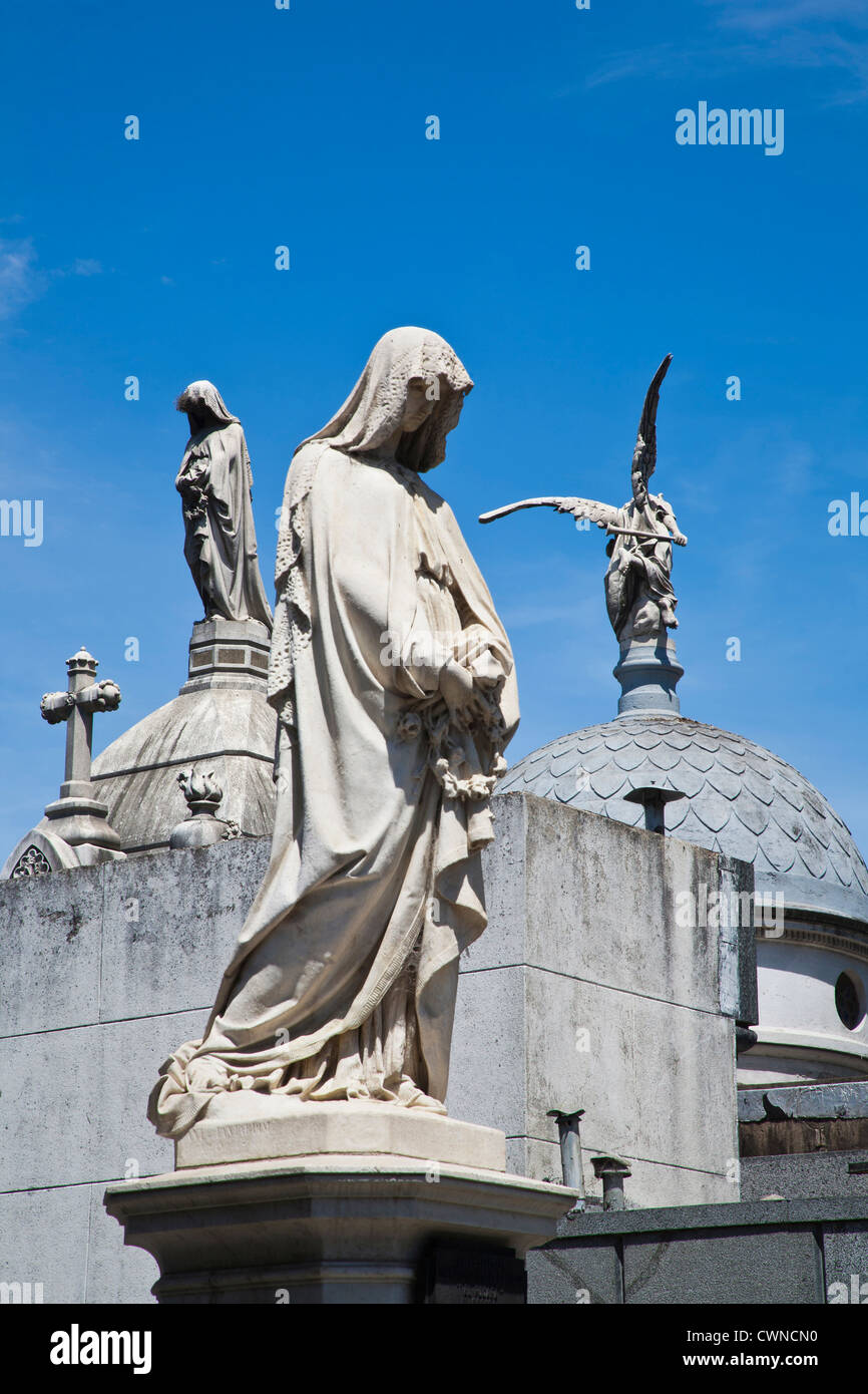 Cimetière de Recoleta, Buenos Aires, Argentine. Banque D'Images