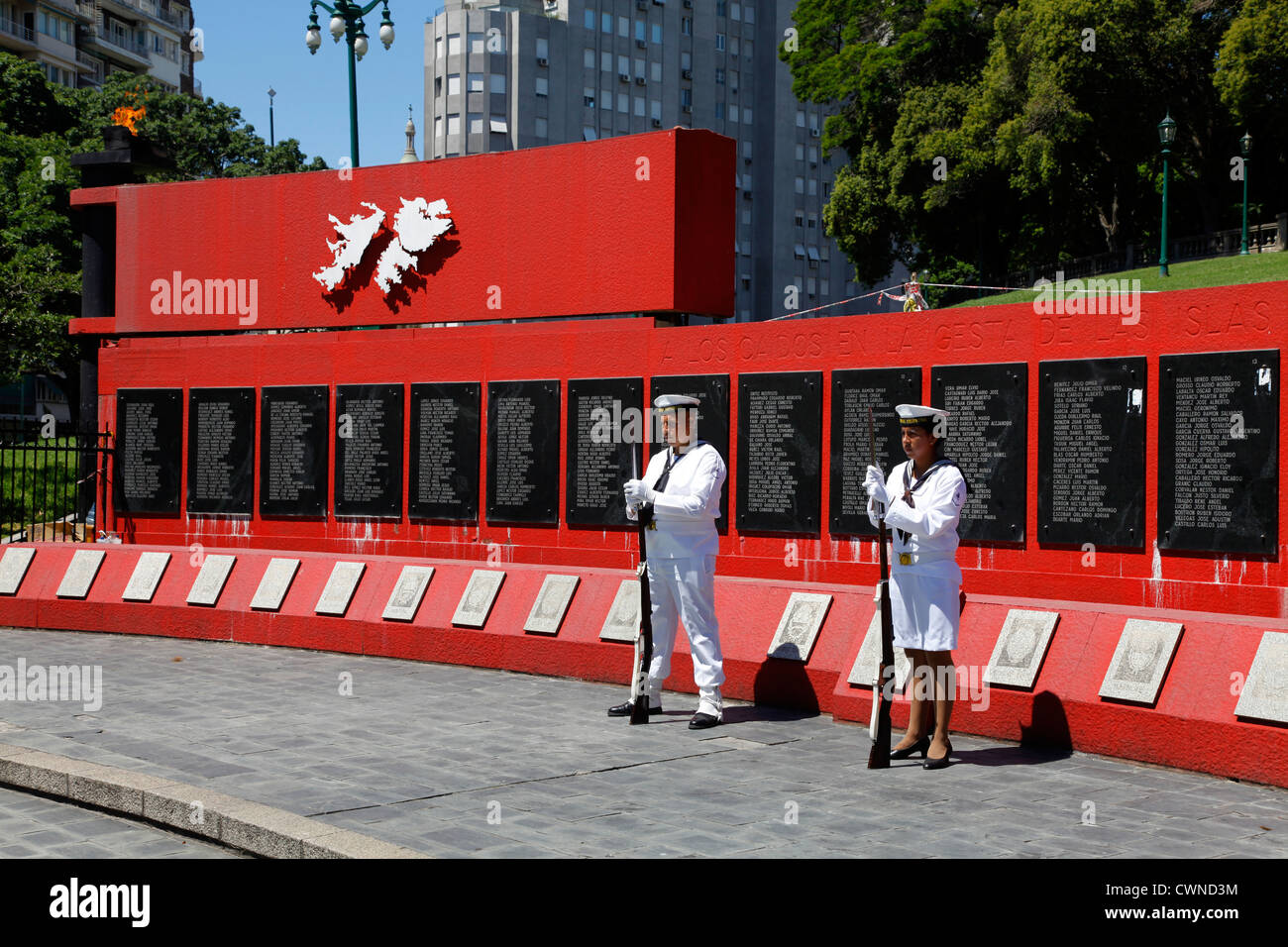 Monument aux morts dans les îles Malvinas, Buenos Aires, Argentine. Banque D'Images