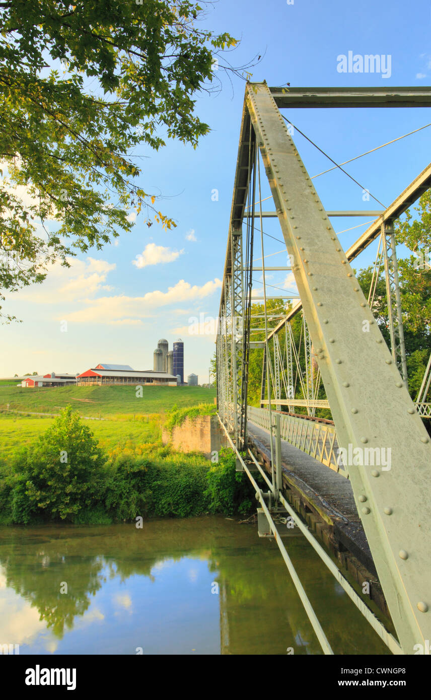 Près de pont à treillis en acier de l'espoir dans la vallée de Shenandoah en Virginie, USA Banque D'Images