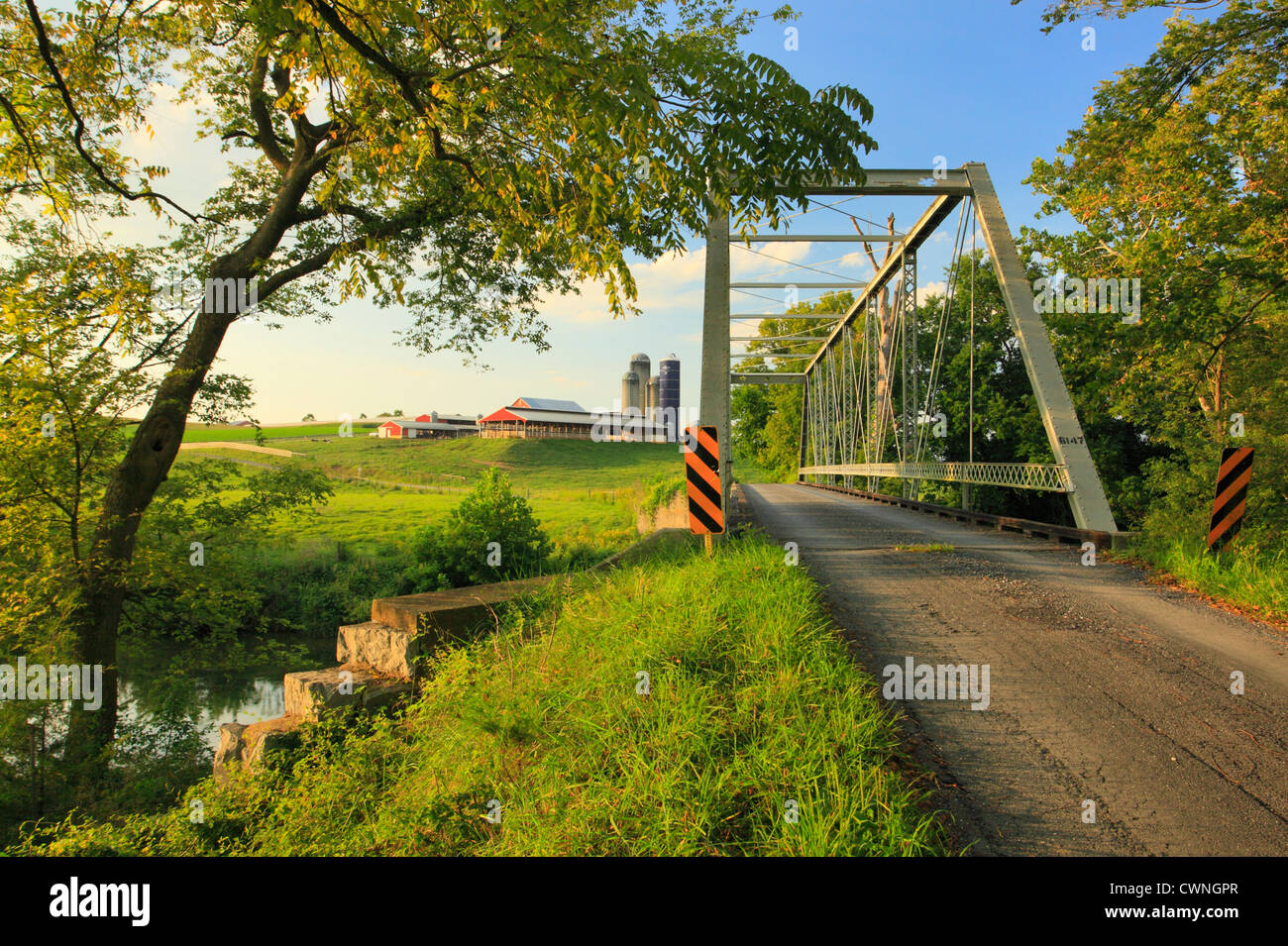 Près de pont à treillis en acier de l'espoir dans la vallée de Shenandoah en Virginie, USA Banque D'Images