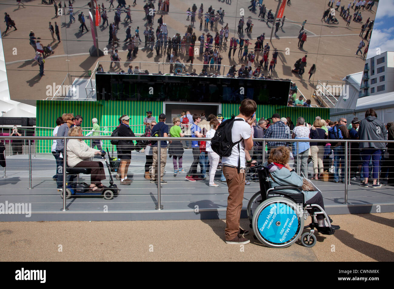 Les utilisateurs de fauteuil roulant à les Jeux Paralympiques de Londres 2012 Banque D'Images
