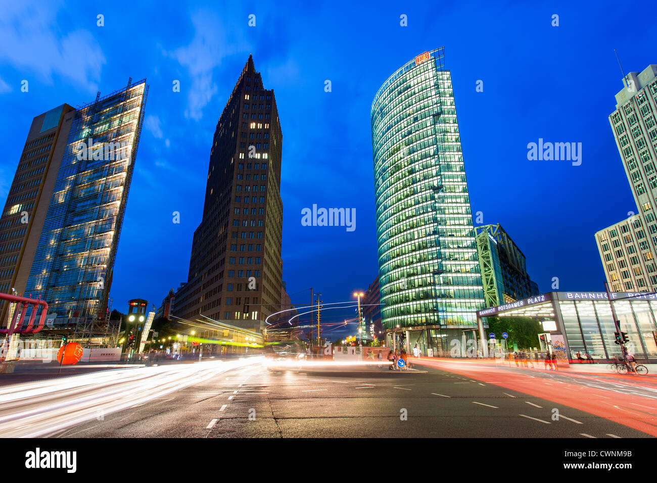 L'Europe, Allemagne, Berlin, Skyscrapers at Potsdamer Platz Banque D'Images