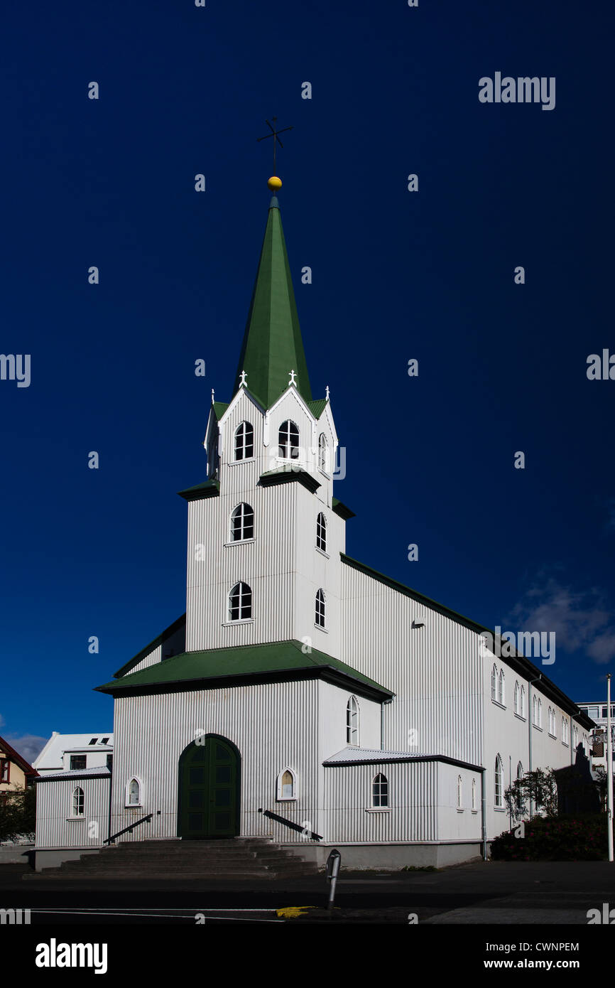 Frikirkjan Í Reykjavík, Islande eglise Banque D'Images Frikirkjan Í Reykjavík, Islande eglise Banque D'Images