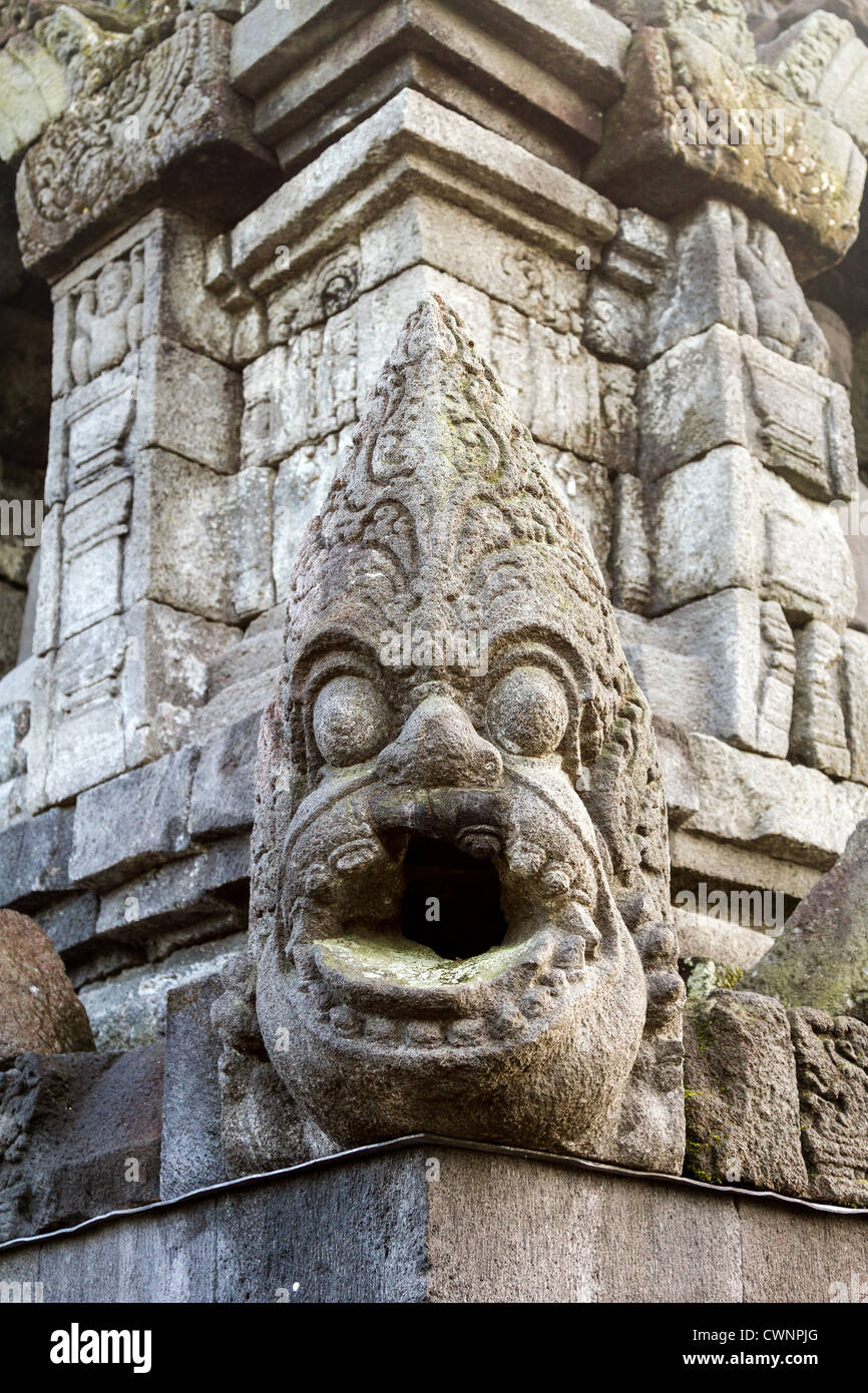 Bas-relief en Borobudur temple près de Yogyakarta sur l'île de Java, Indonésie Banque D'Images