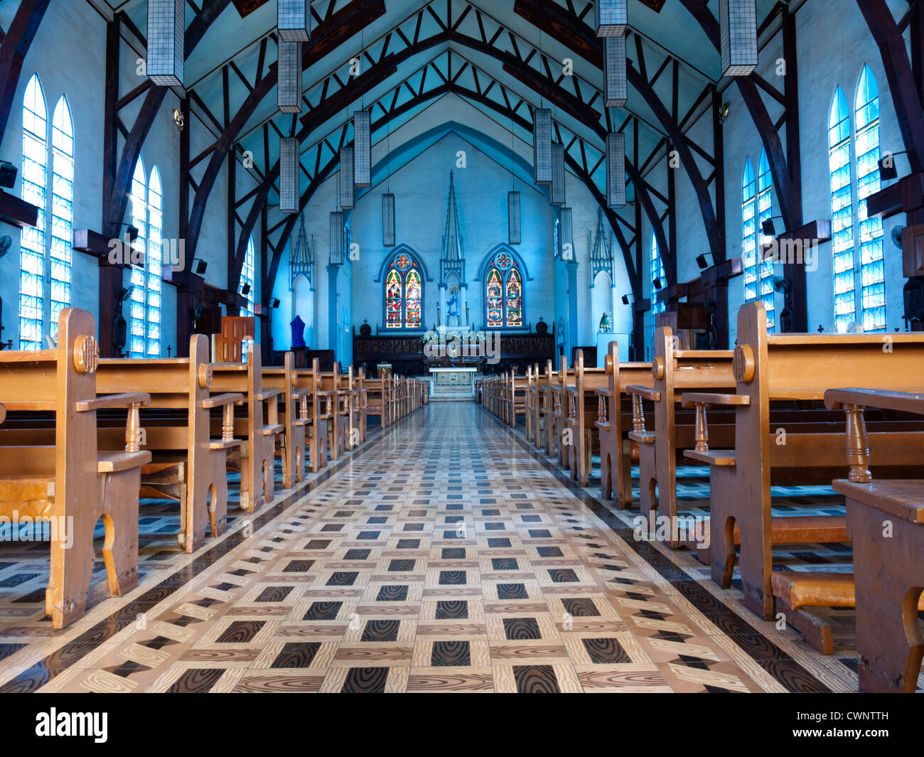 Sanctuaire de l'Église sainte et tranquille, intérieur Banque D'Images