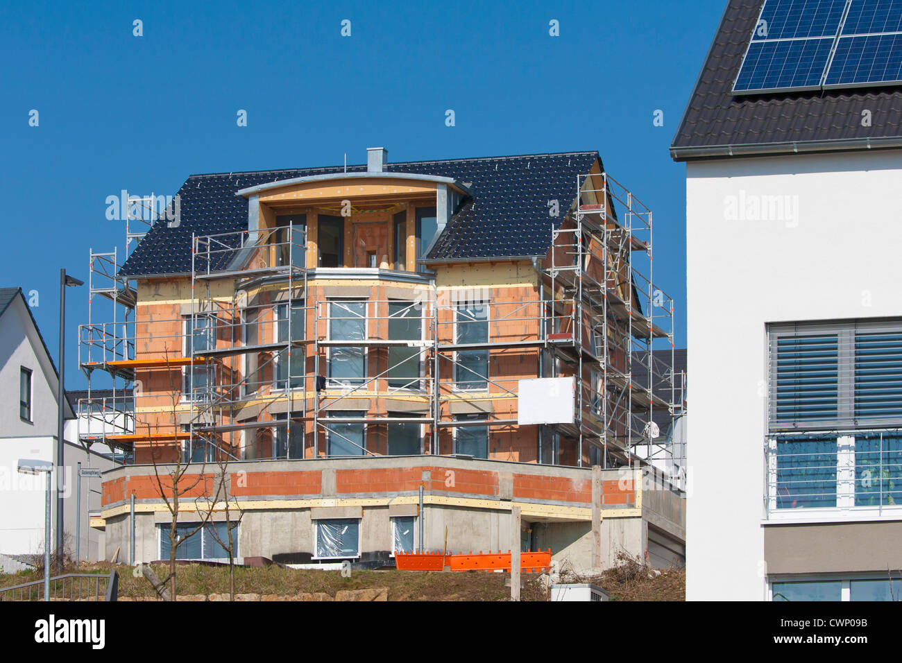 Allemagne, Baden Württemberg, Waiblingen, la construction de la construction de maisons Banque D'Images