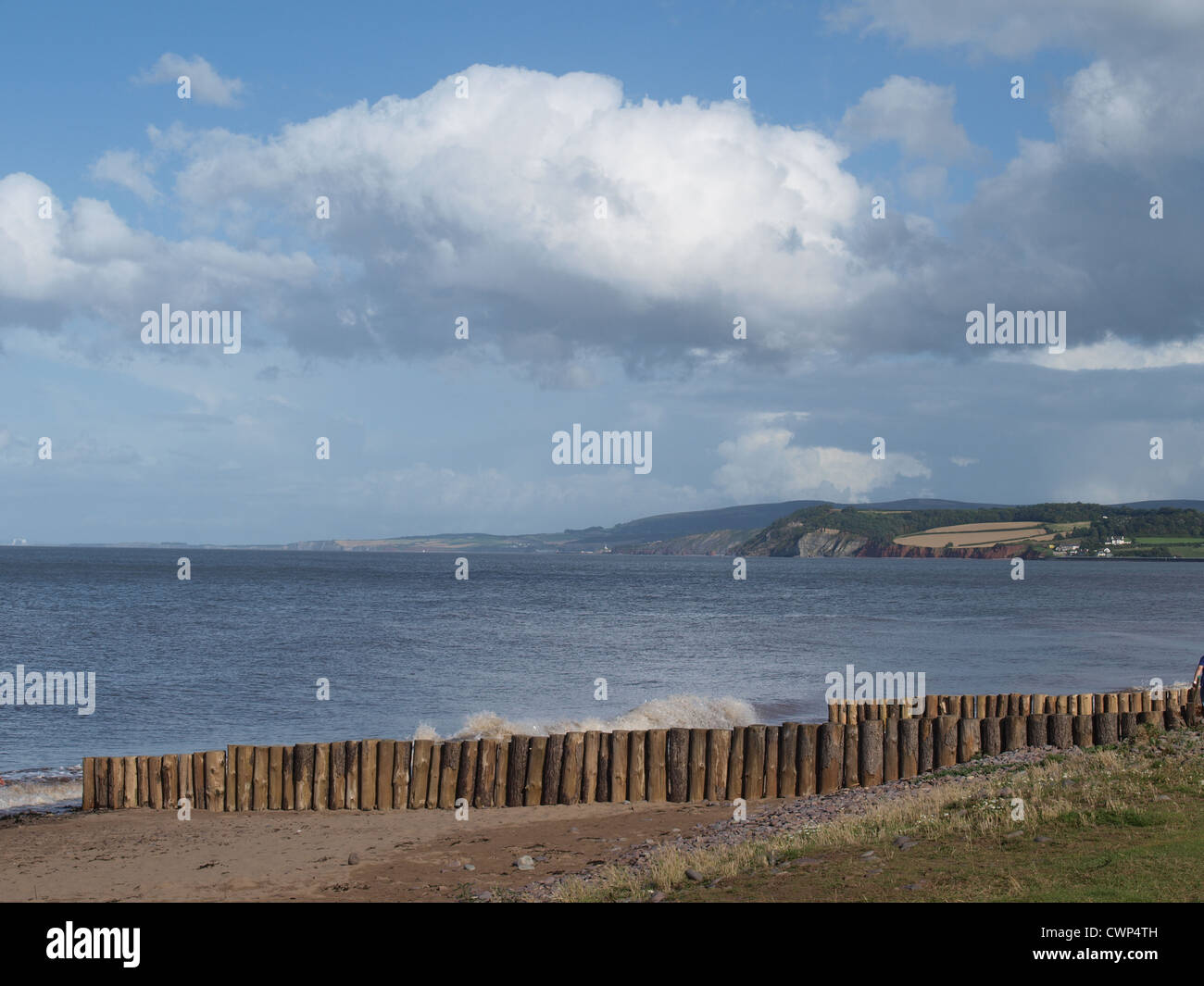 Plage à Dunster. à au Canal de Bristol. Le Somerset. UK Banque D'Images