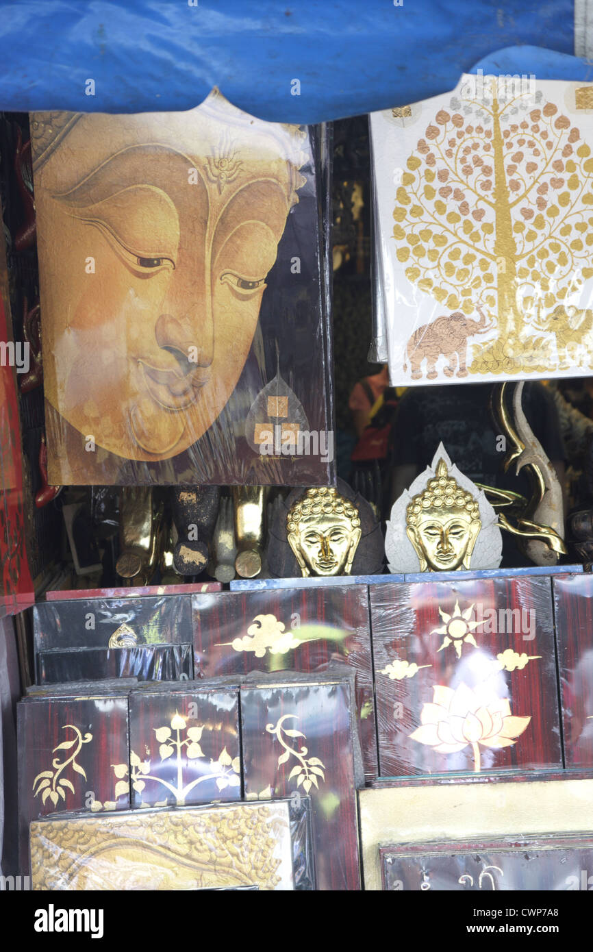 Portrait de Bouddha dans la maison décorer shop à Chatuchak Weekend Market Banque D'Images