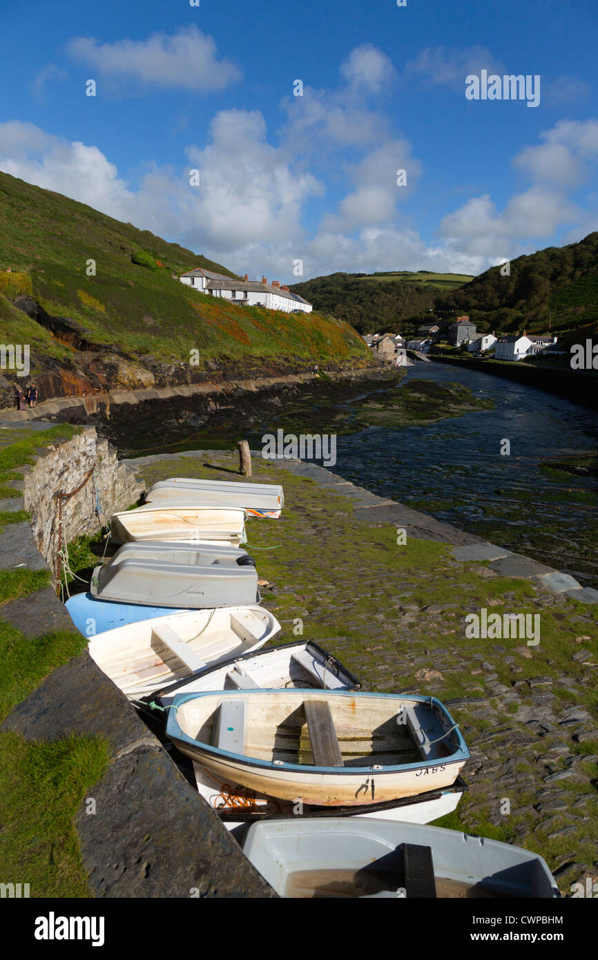 Boscastle ; port ; été ; Cornwall, UK Banque D'Images