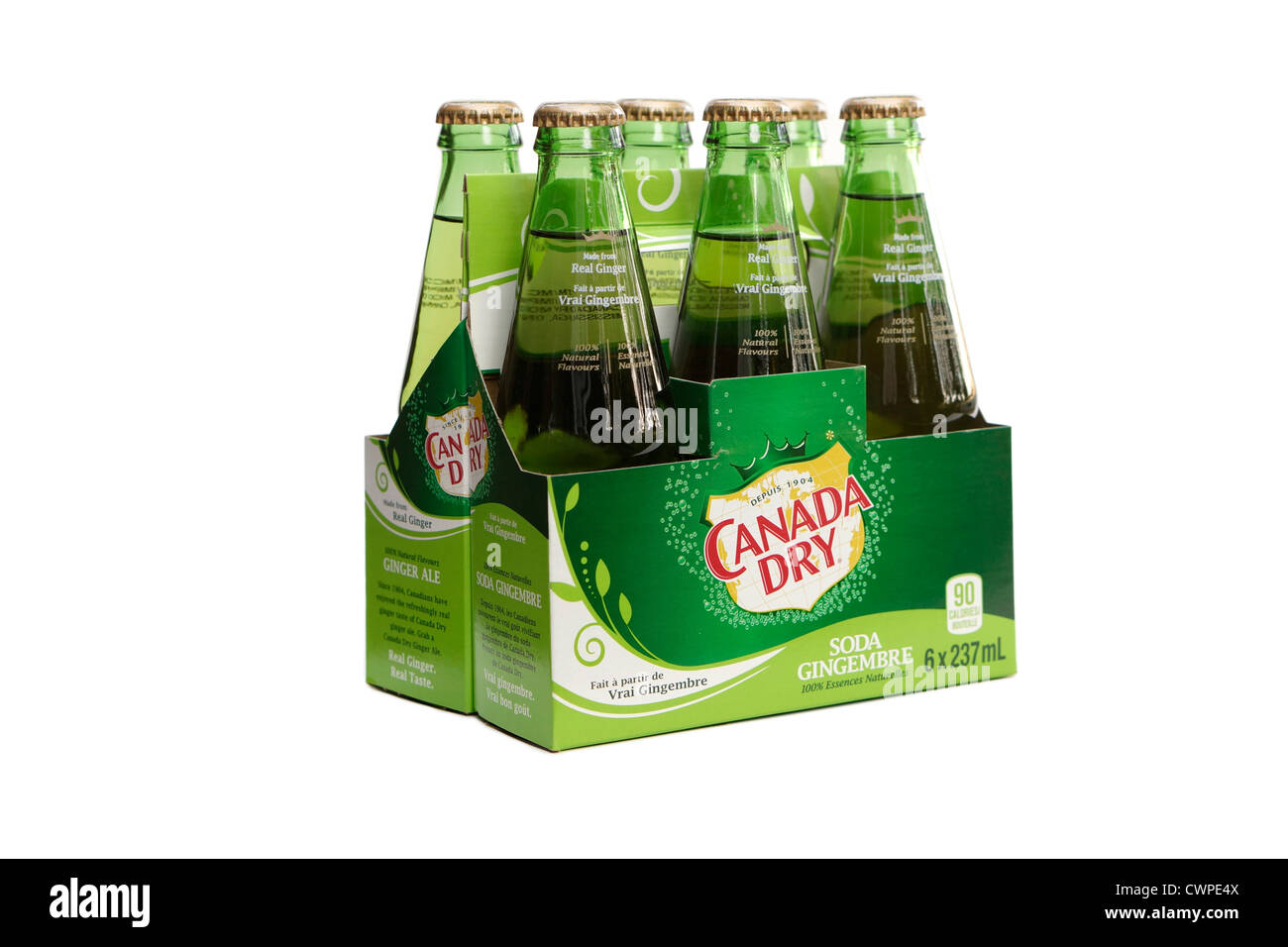 Canada Dry Ginger Ale Bouteilles, six pack Banque D'Images