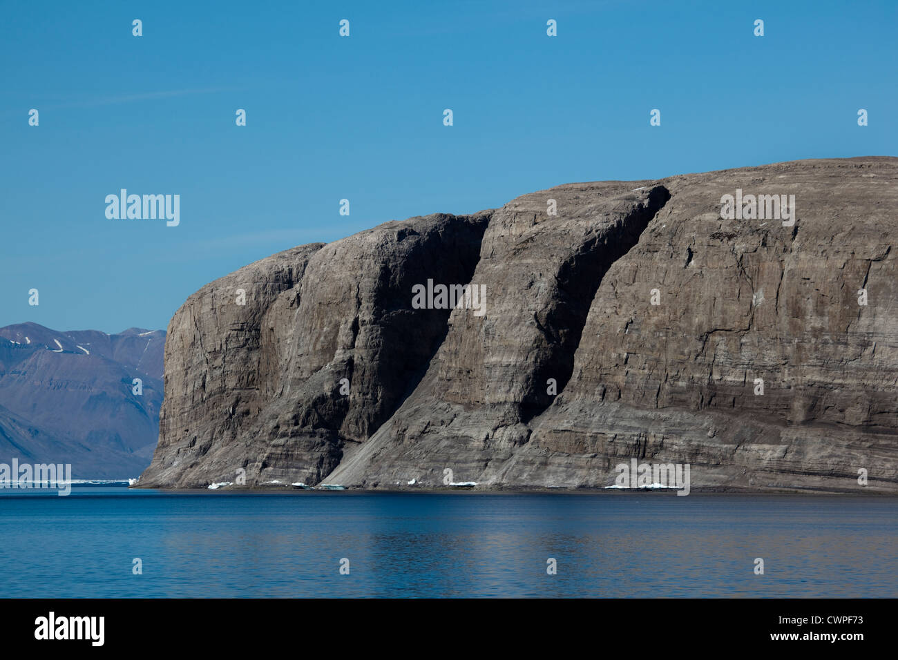 L'île Hans, une minuscule île contestée entre le Groenland et le Canada, situé dans le canal de Kennedy le détroit de Nares. Banque D'Images