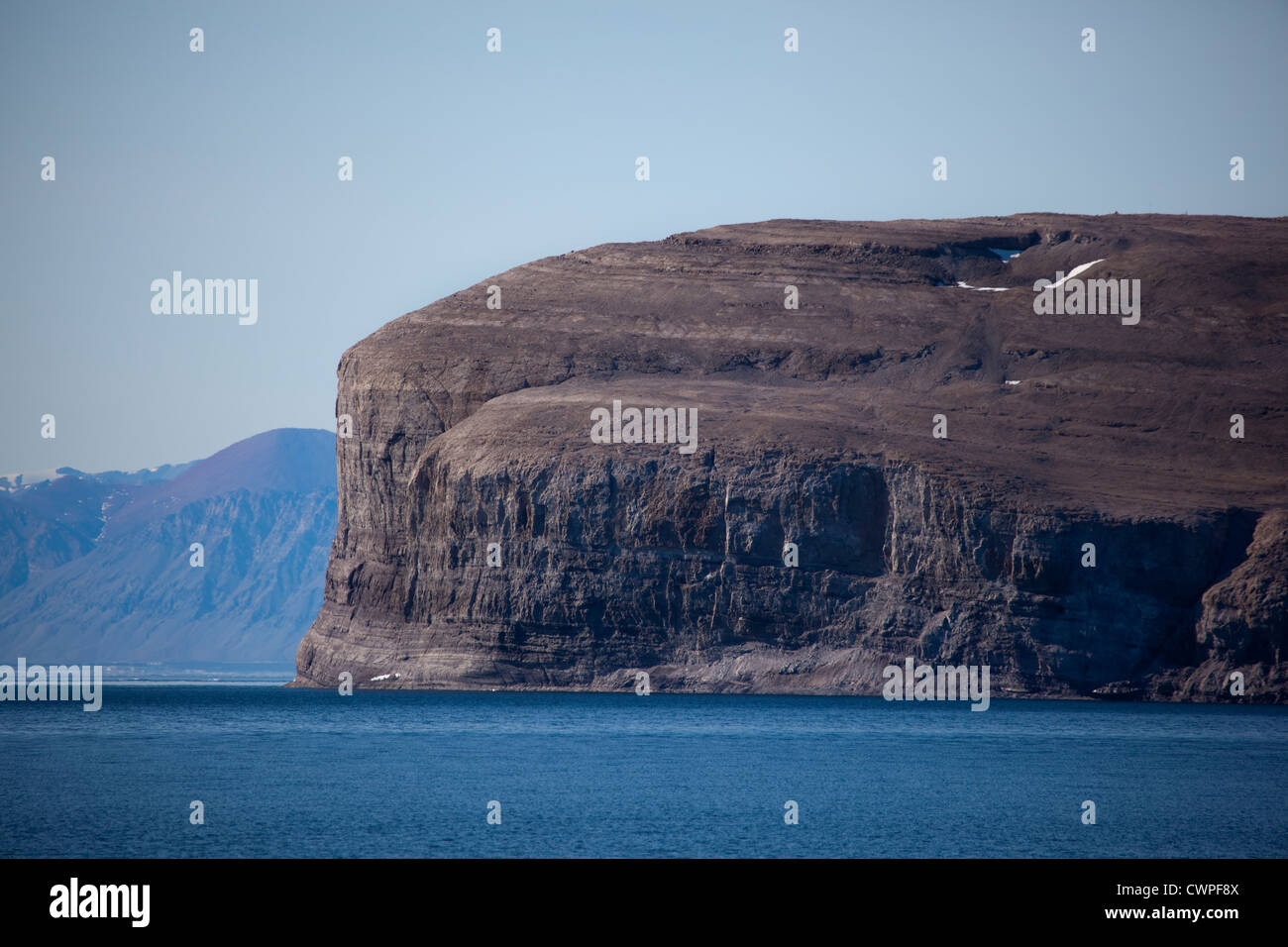 L'île Hans, une minuscule île contestée entre le Groenland et le Canada, situé dans le canal de Kennedy le détroit de Nares. Banque D'Images