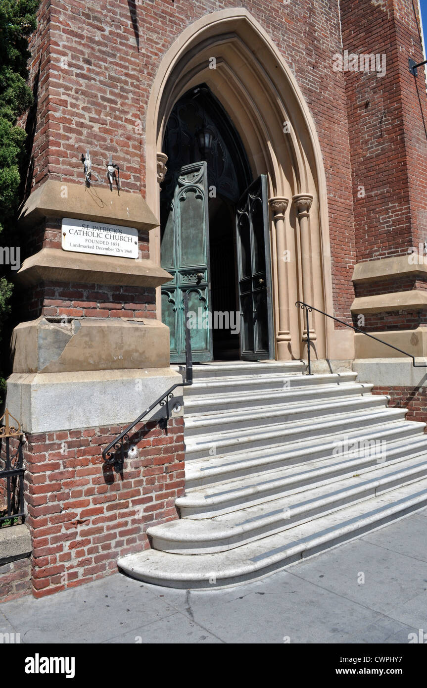 Saint Patrick's Catholic Church entrance, San Francisco ; Californie ; USA, Banque D'Images