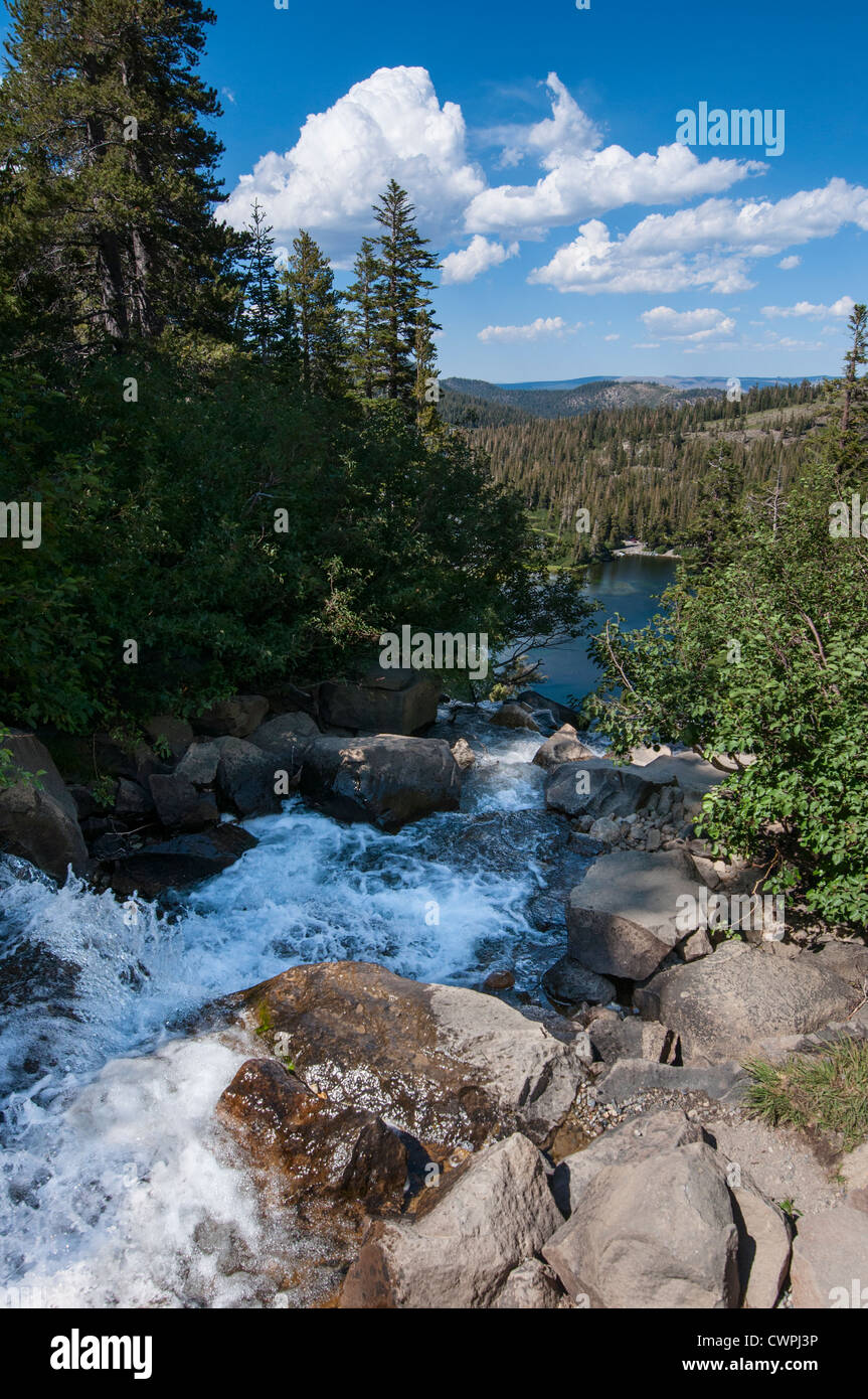 Vue panoramique de Mammoth Lakes en Californie. Banque D'Images