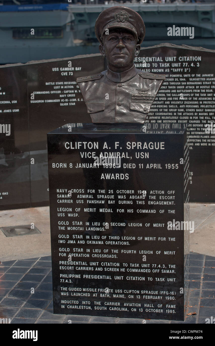 Clifton A F Sprague US Naval Monument, San Diego, California, USA Banque D'Images