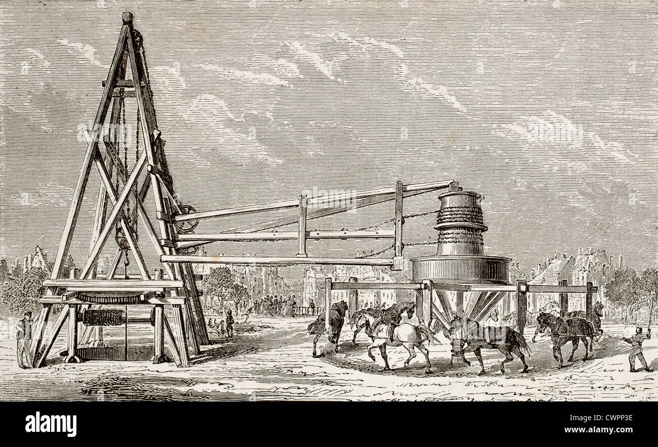 Puits artésien forage au Grenelle, Paris Banque D'Images