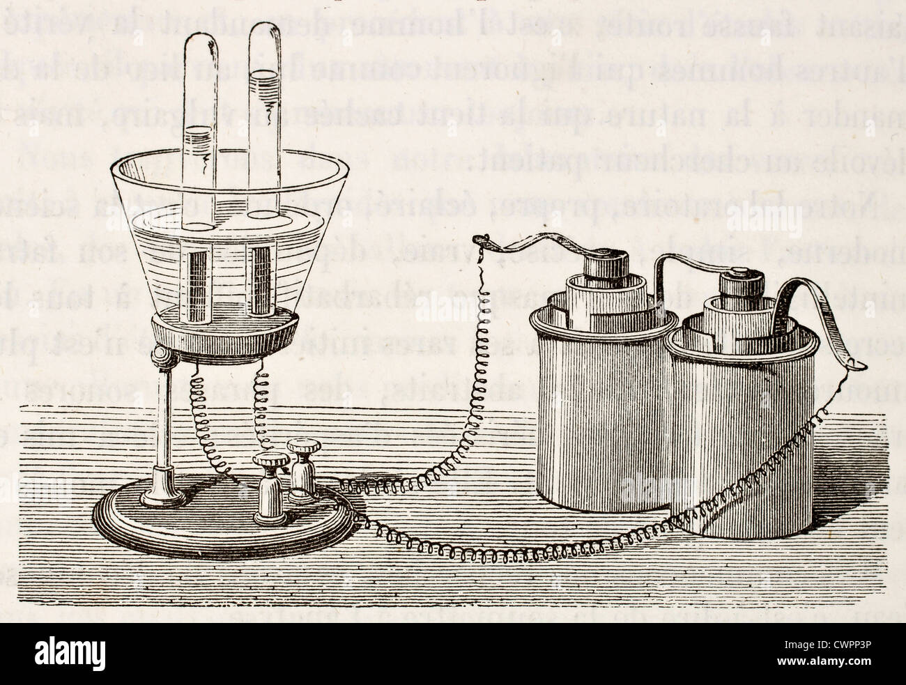 Matériel de laboratoire de l'Électrolyse Banque D'Images