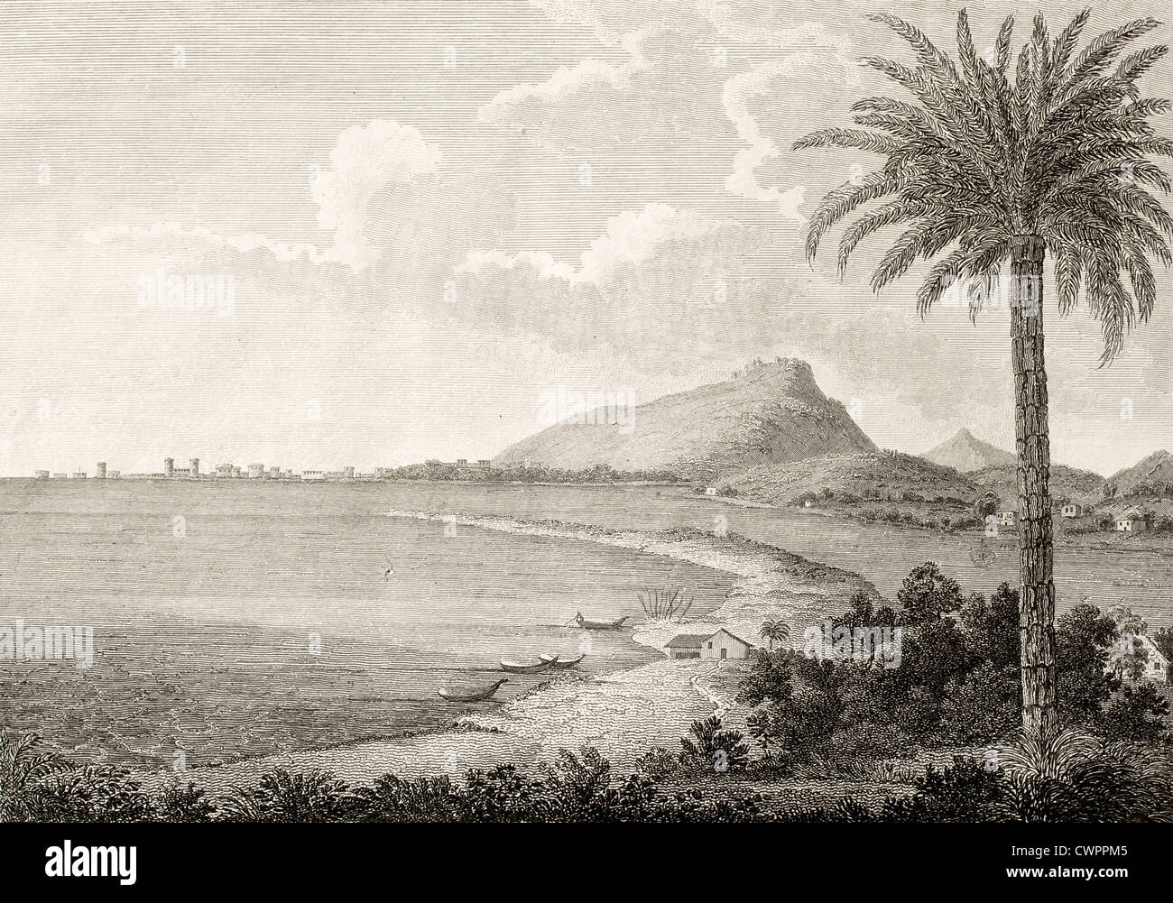 Trapani, Italie, avec Erice montagne en arrière-plan Banque D'Images