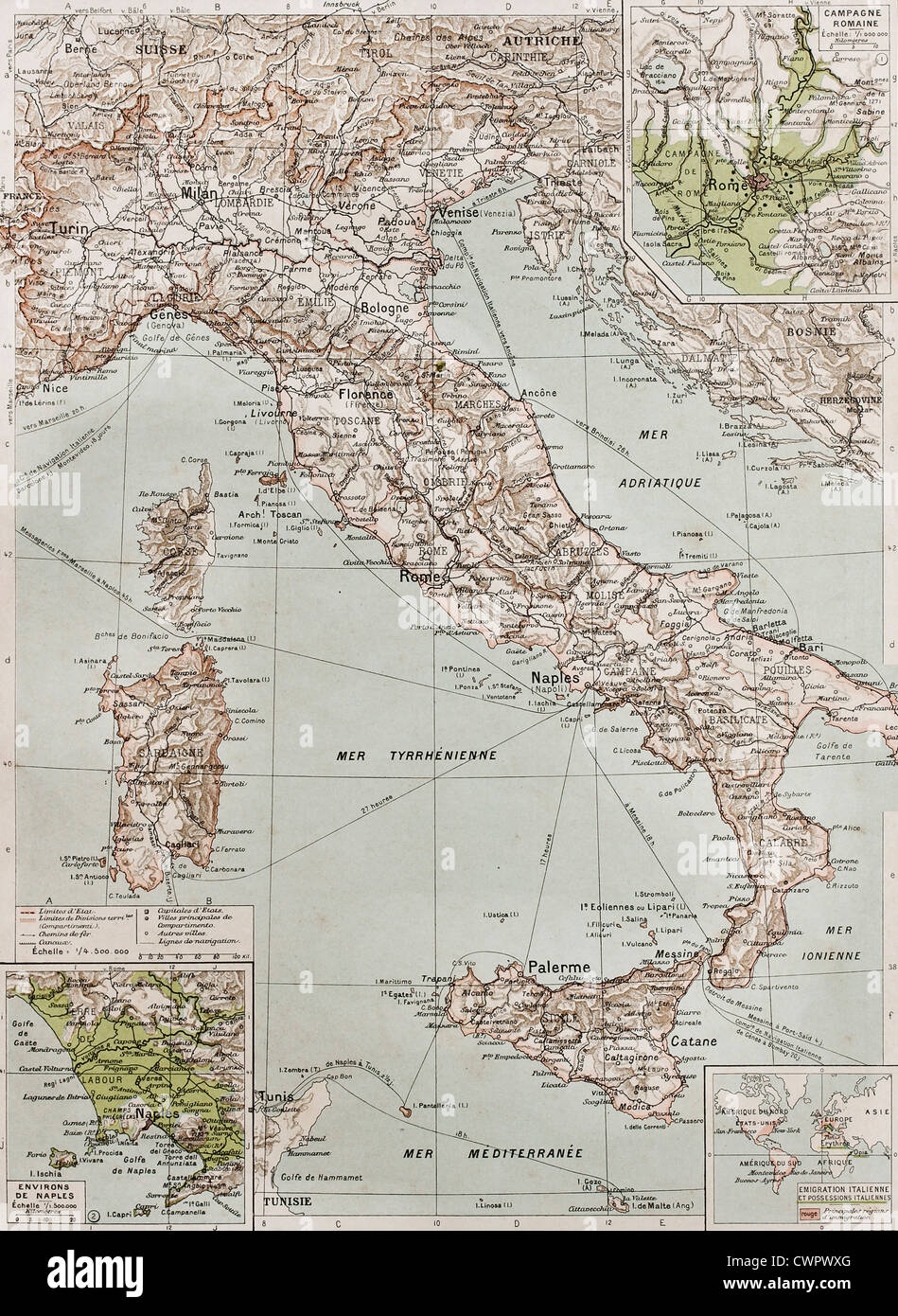 L'Italie à la fin du 19e siècle Banque D'Images