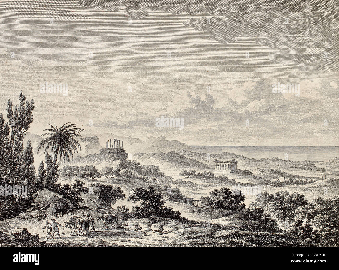 Vallée des Temples, Agrigente, Sicile Banque D'Images