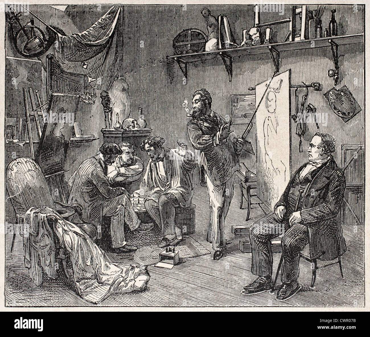 Atelier de l’artiste Banque D'Images