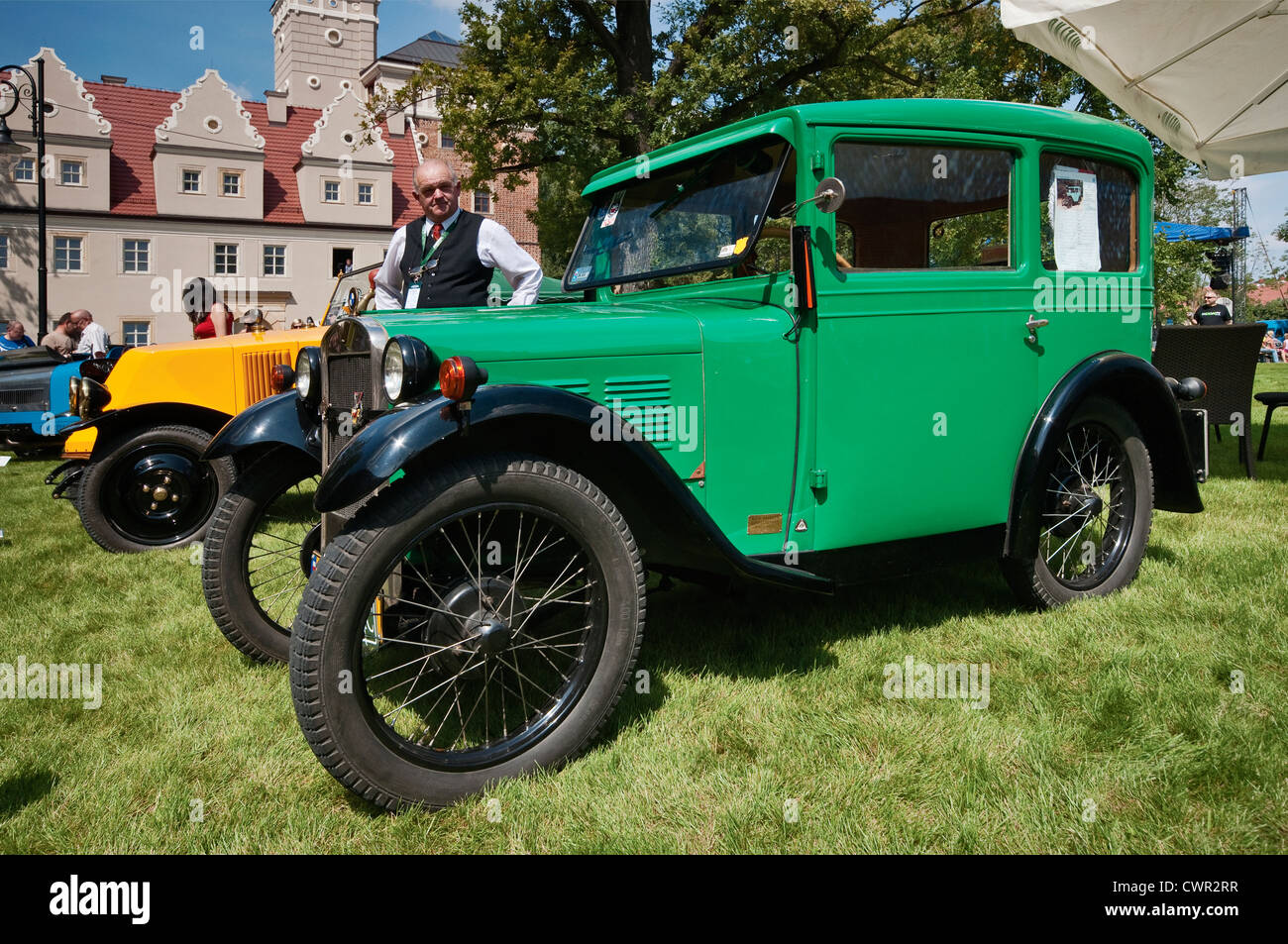 BMW 1929 Dixie à Motoclassic car show à Topacz Château à Kobierzyce près de Wroclaw, la Basse Silésie, Pologne Banque D'Images