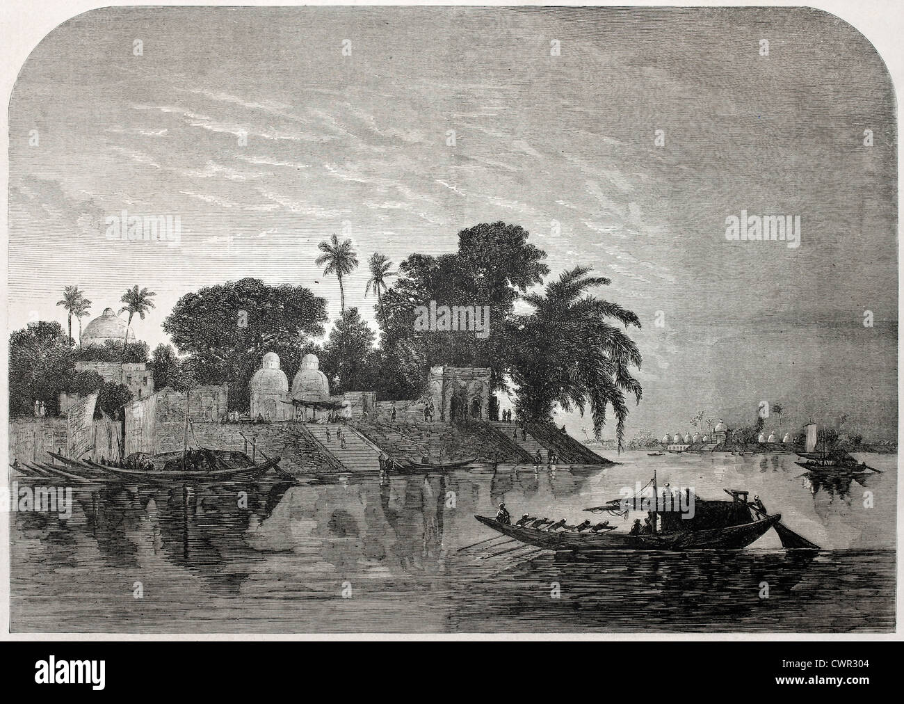 La rivière Hoogly près de Calcutta Banque D'Images