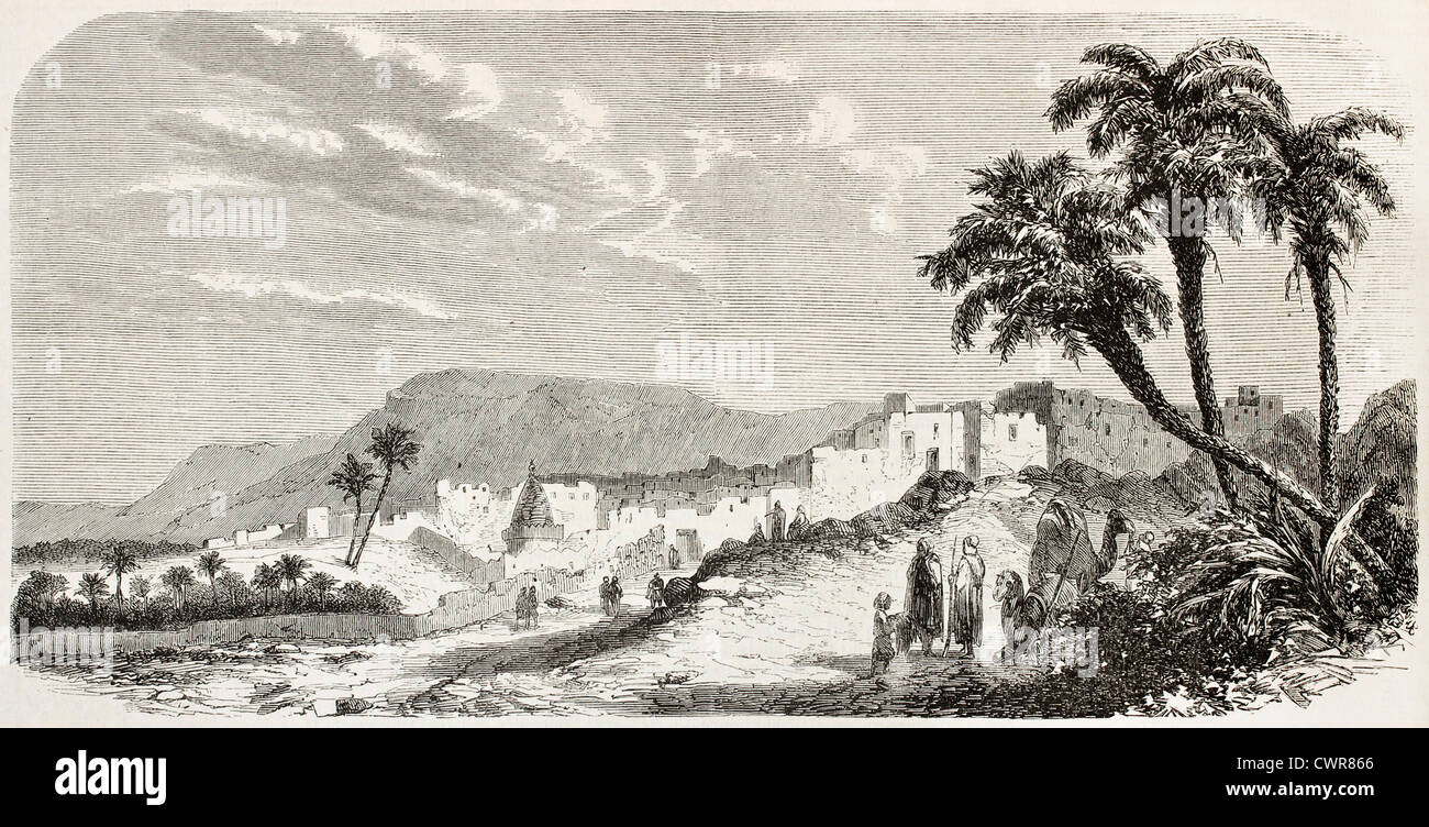 Bou Saada vieille vue, l'Algérie Banque D'Images