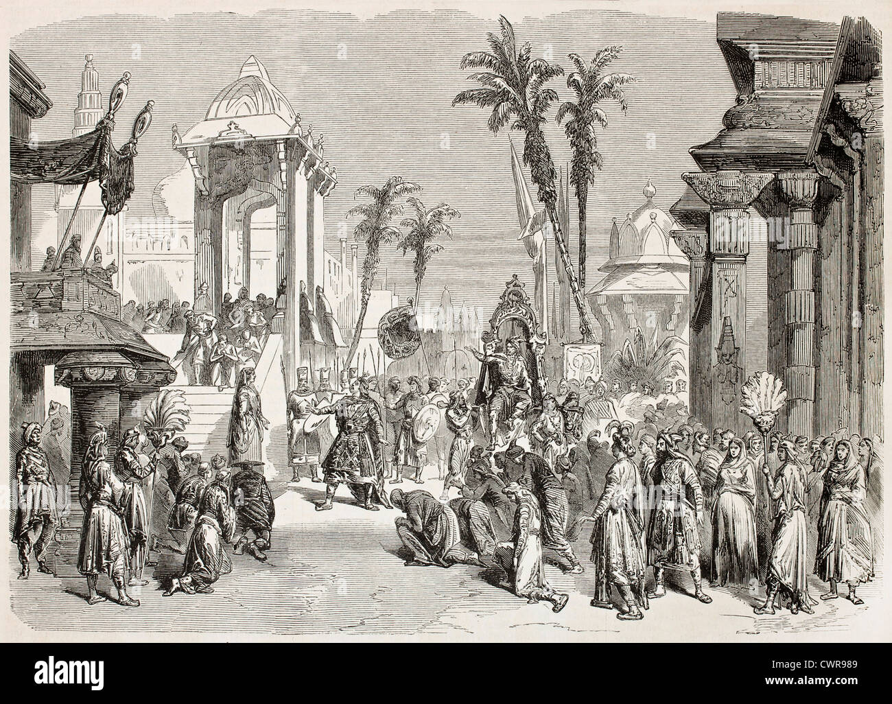 La représentation de Faust, scène 8 Banque D'Images