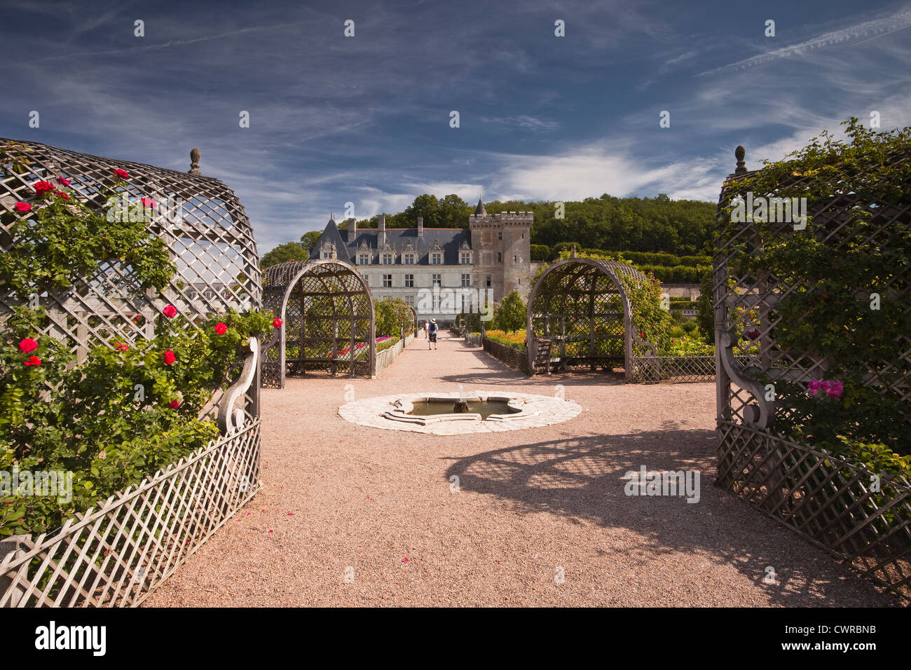 Chateau de Villandry, Villandry, Indre-et-Loire, France. Banque D'Images