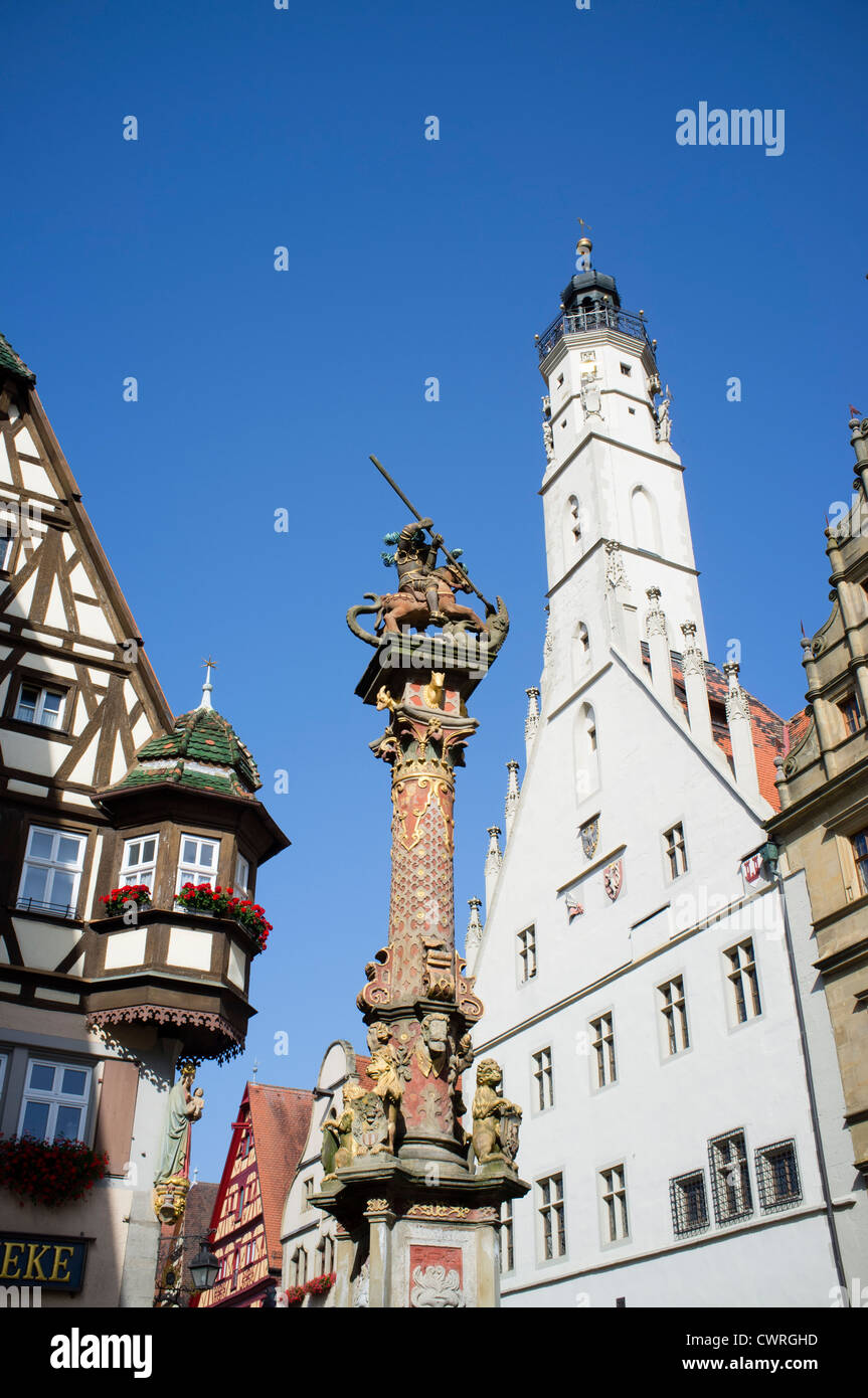 Rothenburg ob der Tauber ville médiévale en Bavière, Allemagne Banque D'Images