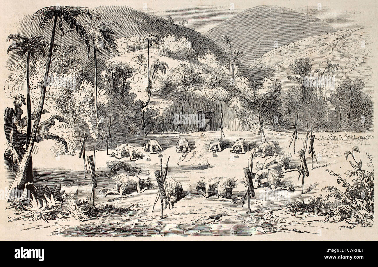 Rite Tribal avant le combat Banque D'Images