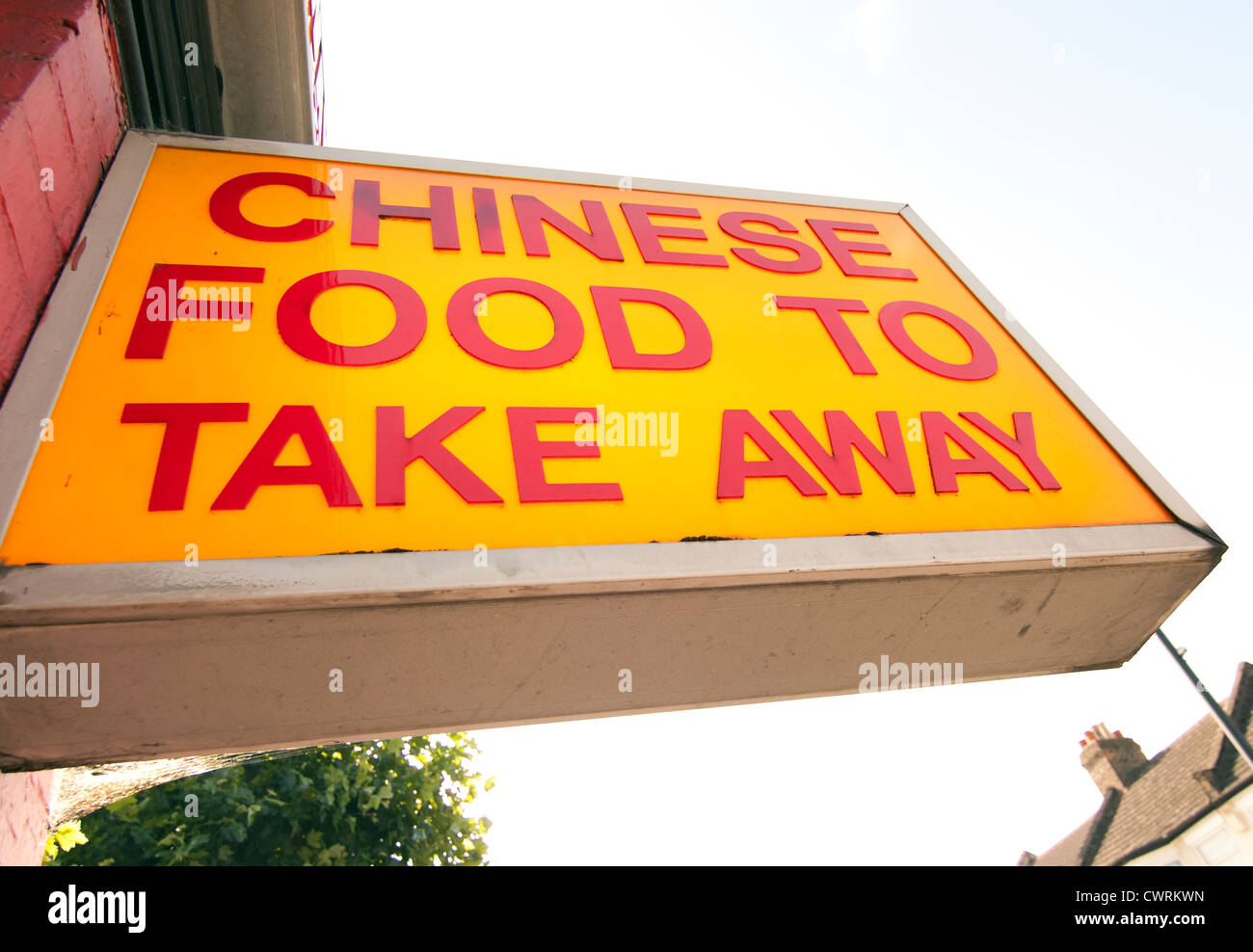 Une nourriture chinoise à emporter sign Banque D'Images